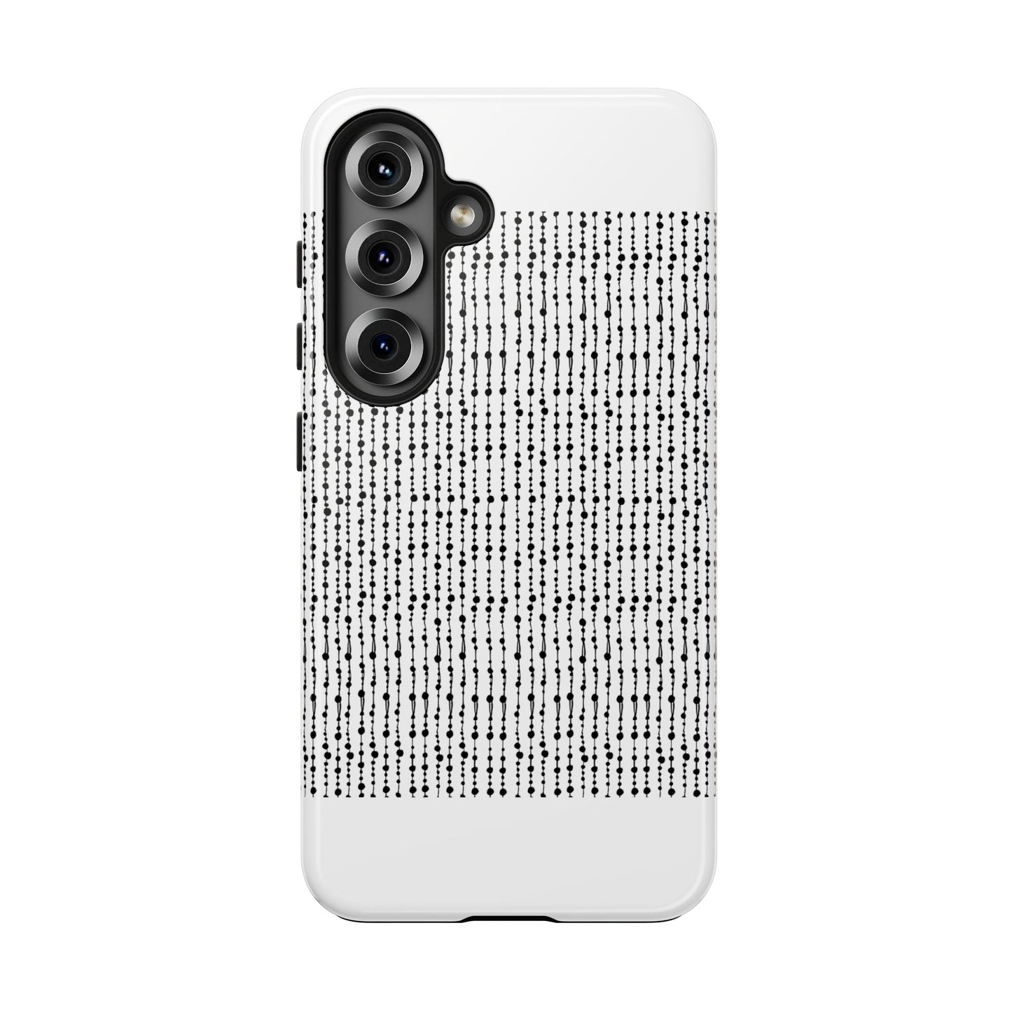 Beaded Curtain White / Black Phone Case