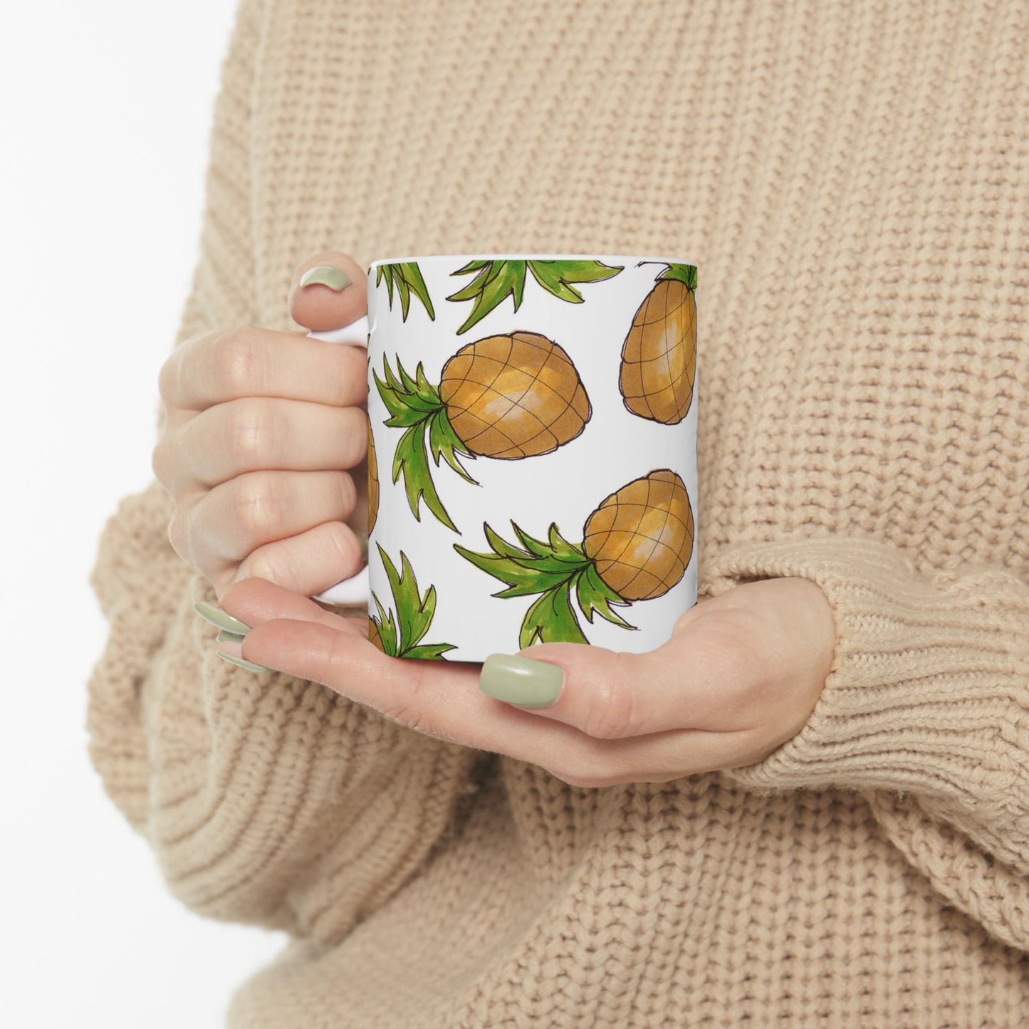 Pineapple Toss White Cup