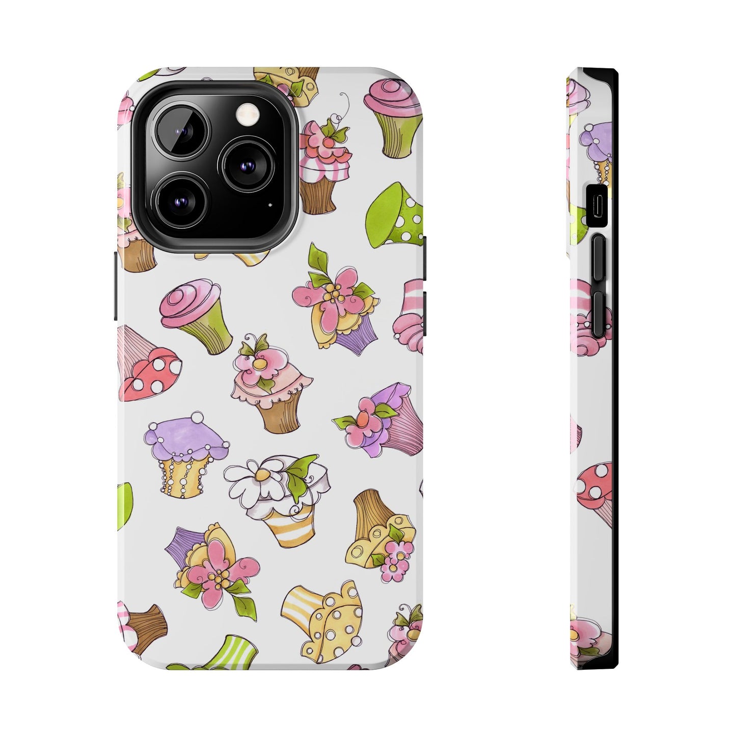 Cupcake Toss White Phone Case