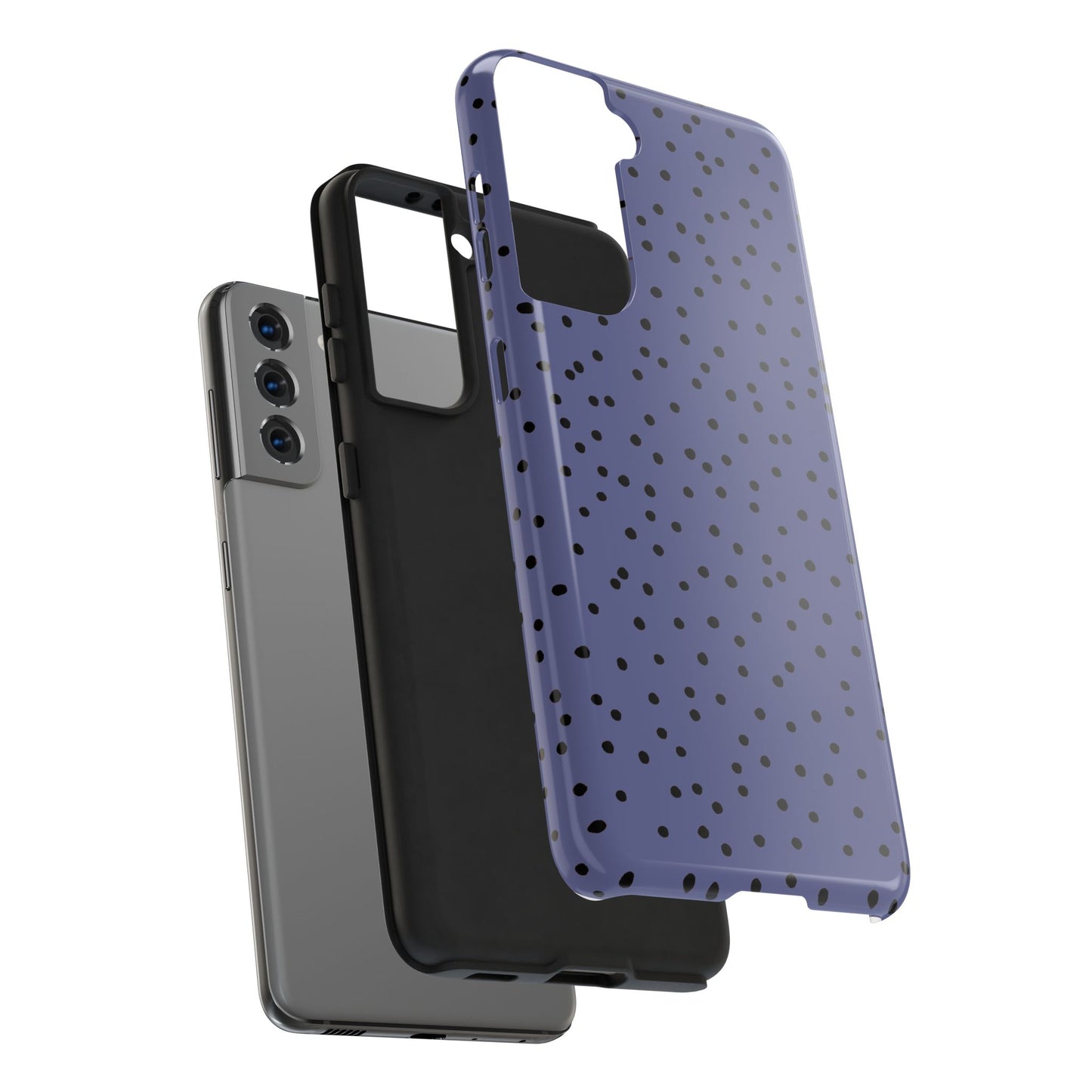 Dinky Dots Blue / Black Phone Case