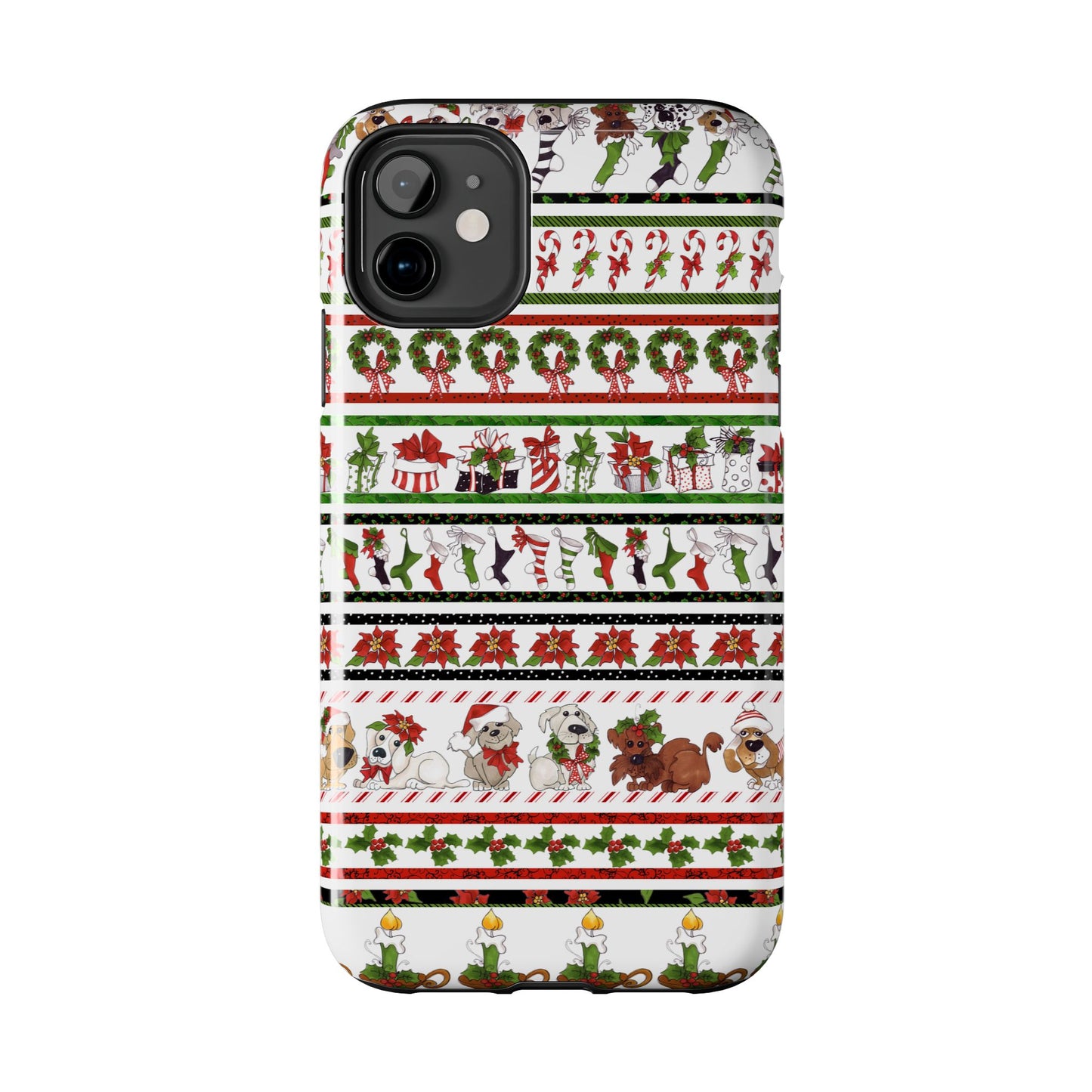 Holiday Borders White Phone Case