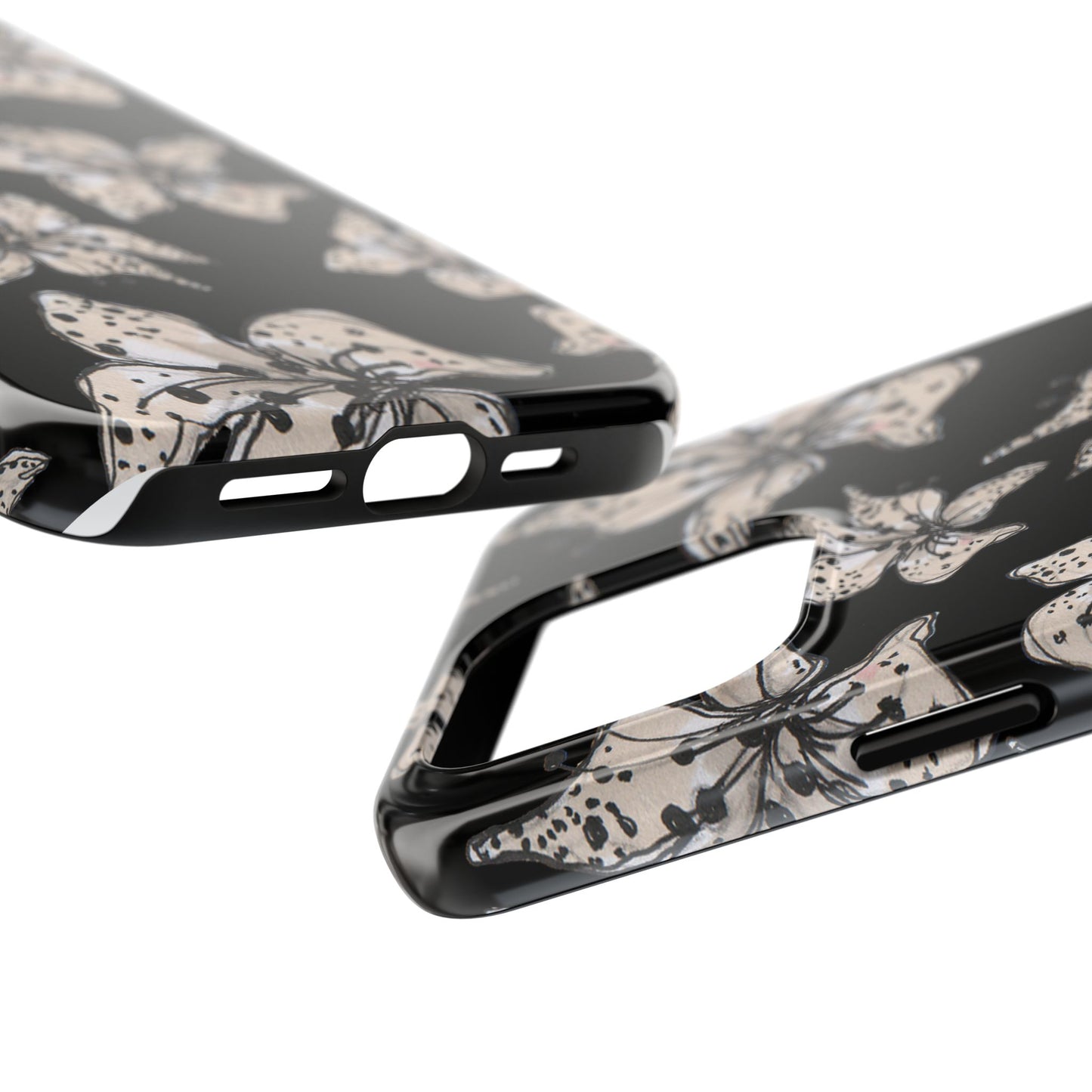 Spotted Lilies Black Phone Case