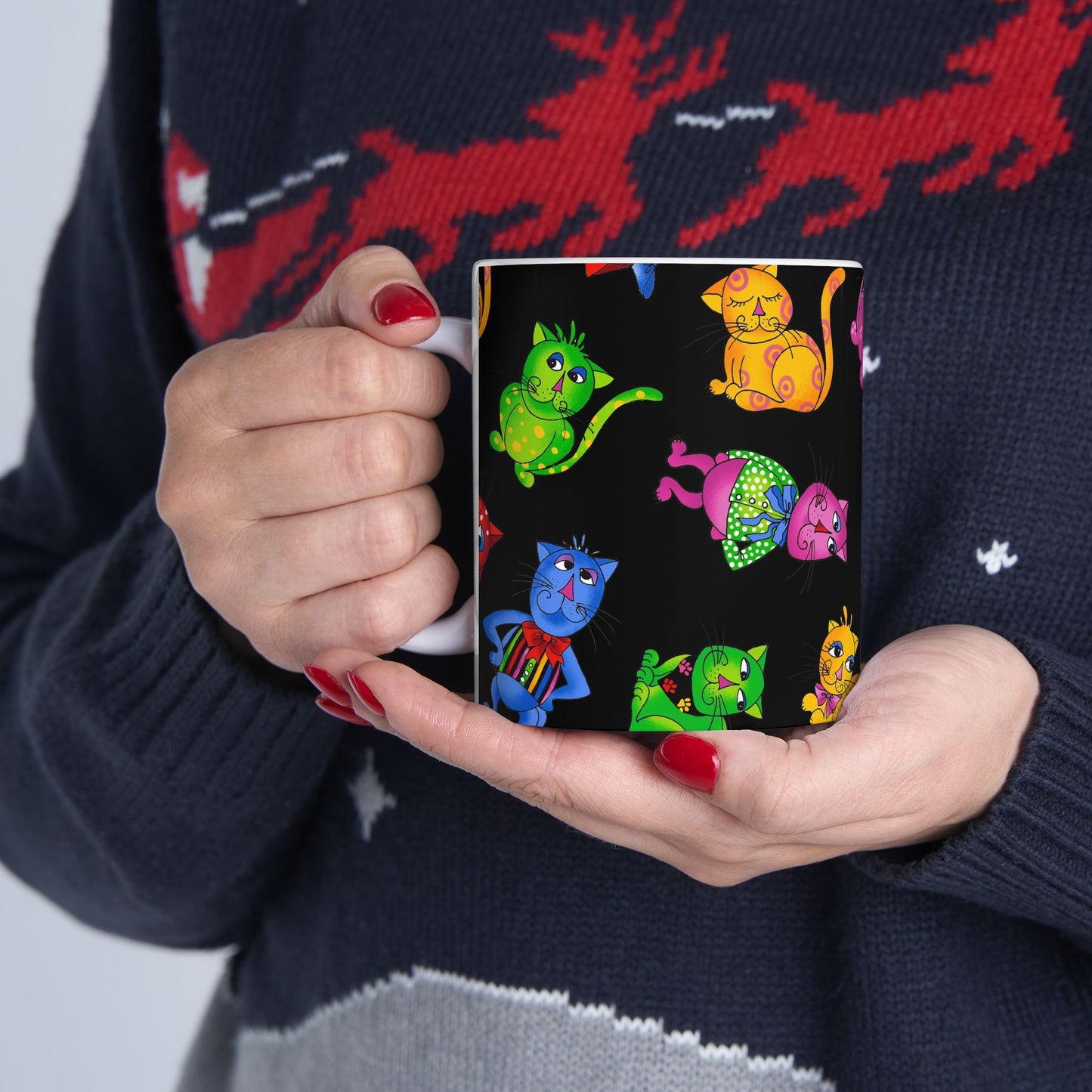 Tossed Cool Cats Black Cup