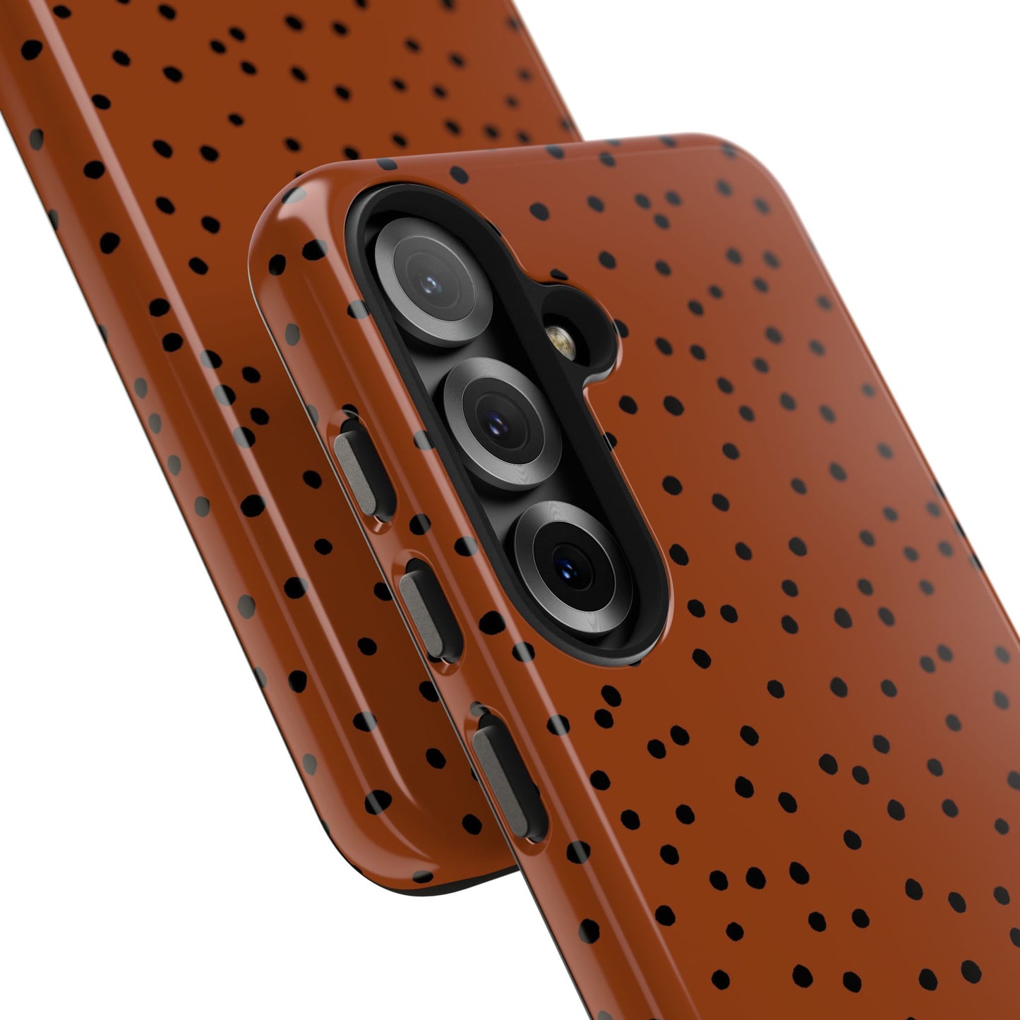 Dinky Dots Bronze / Black Phone Case