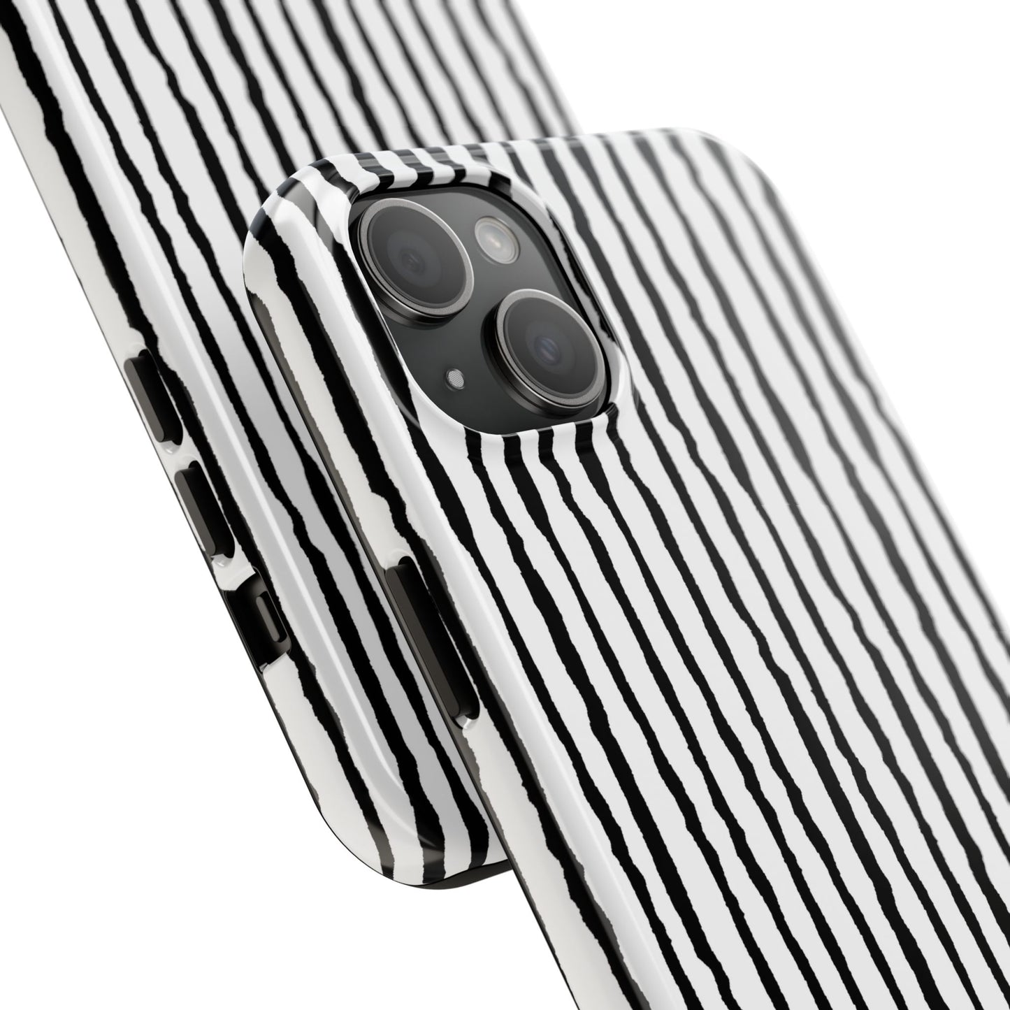 Sorta Stripe White / Black Phone Case