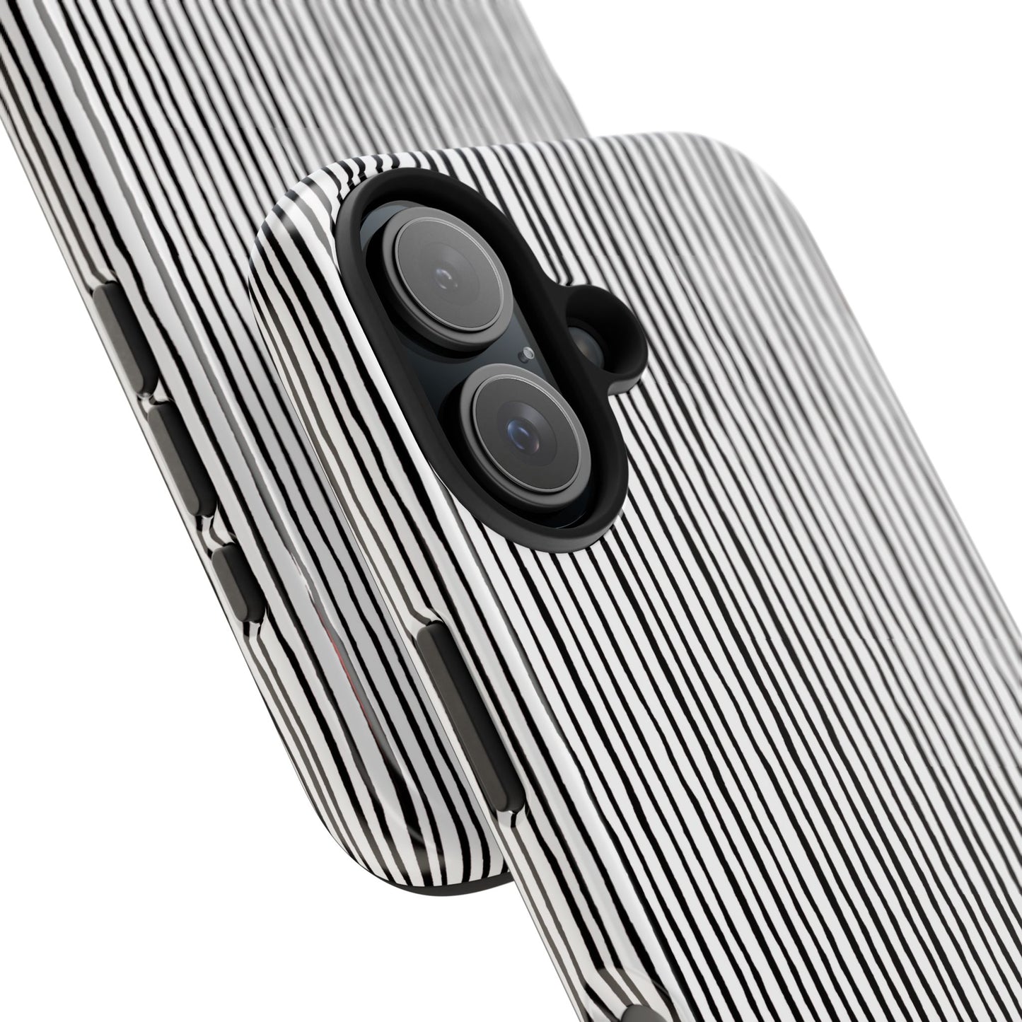 Quirky Pin Stripe White / Black Phone Case