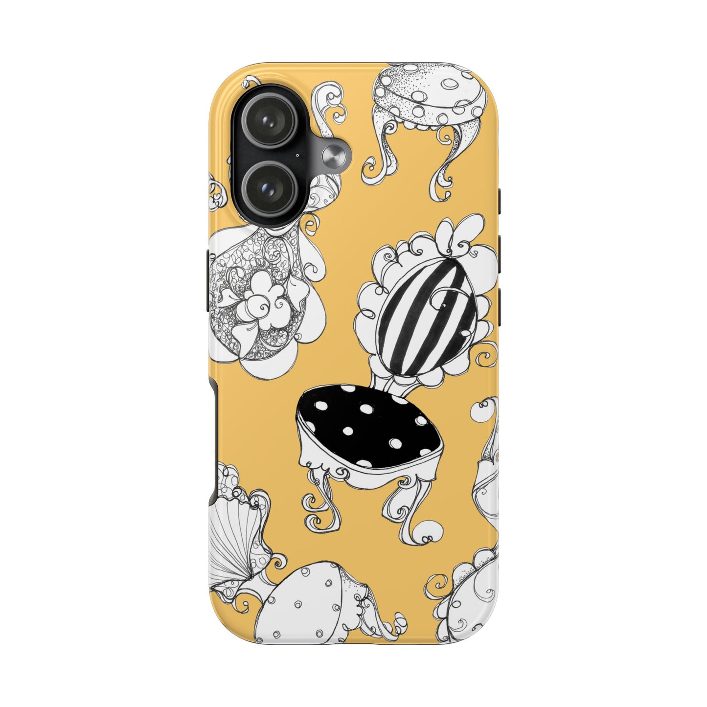 Bistro Chairs Yellow Phone Case