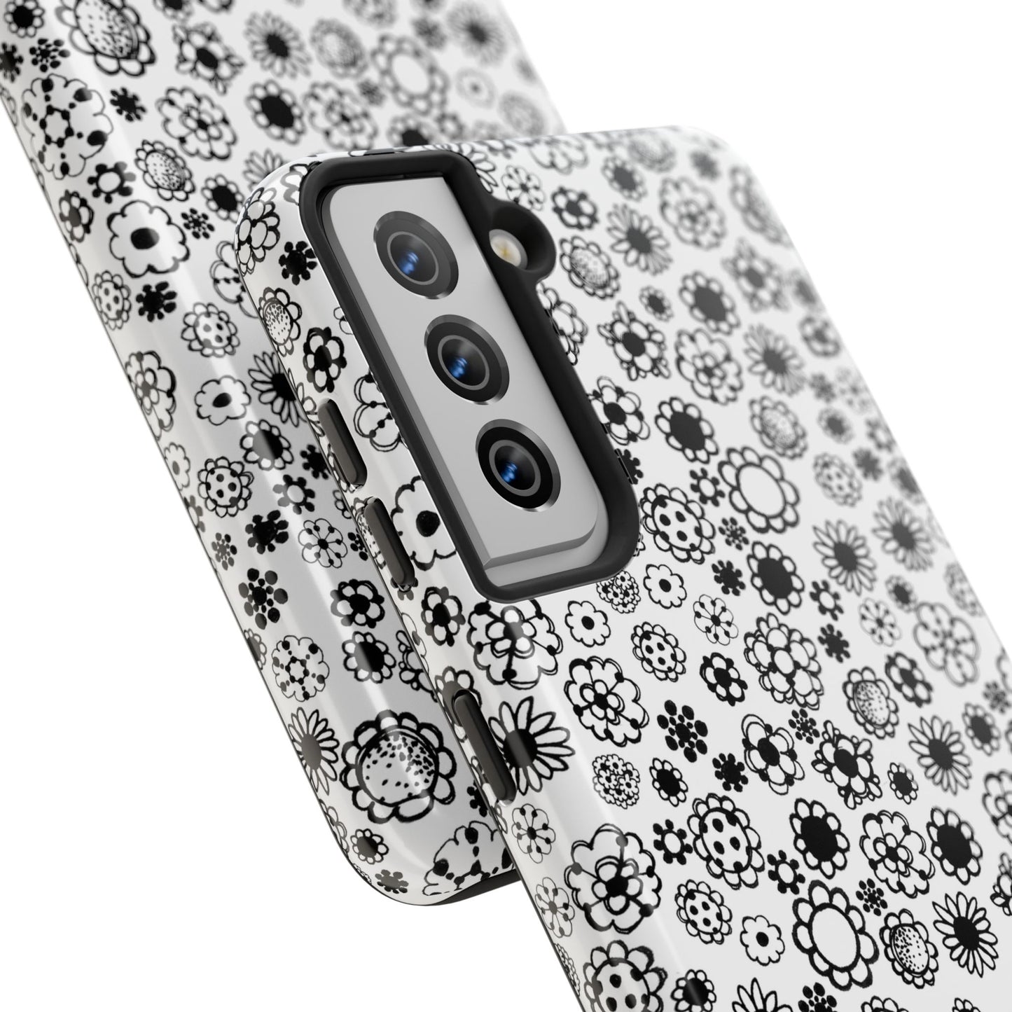 Posie Dots White / Black Phone Case