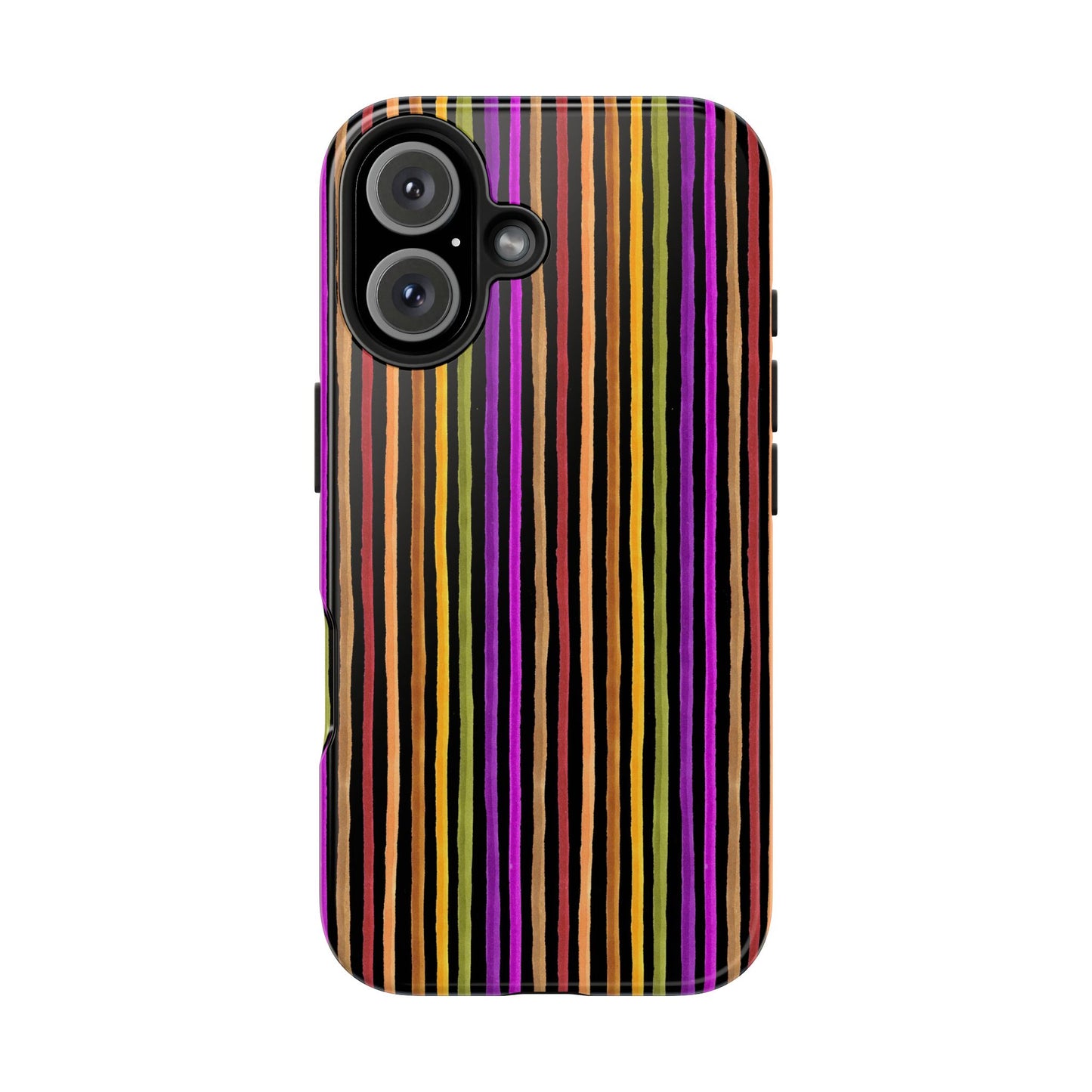 Spice Stripe Black Phone Case