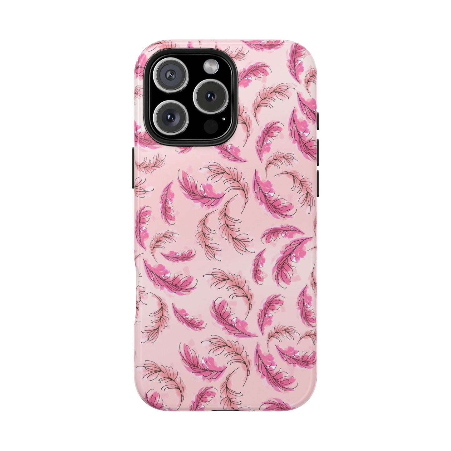 Flam Feathers Pink Phone Case