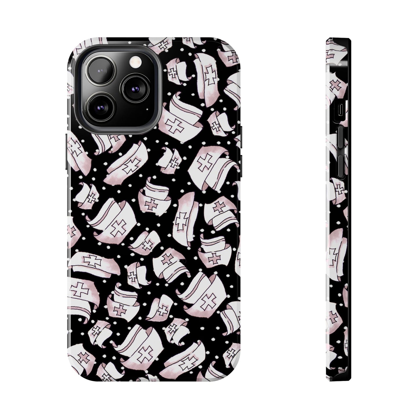 Med Hats Black Phone Case