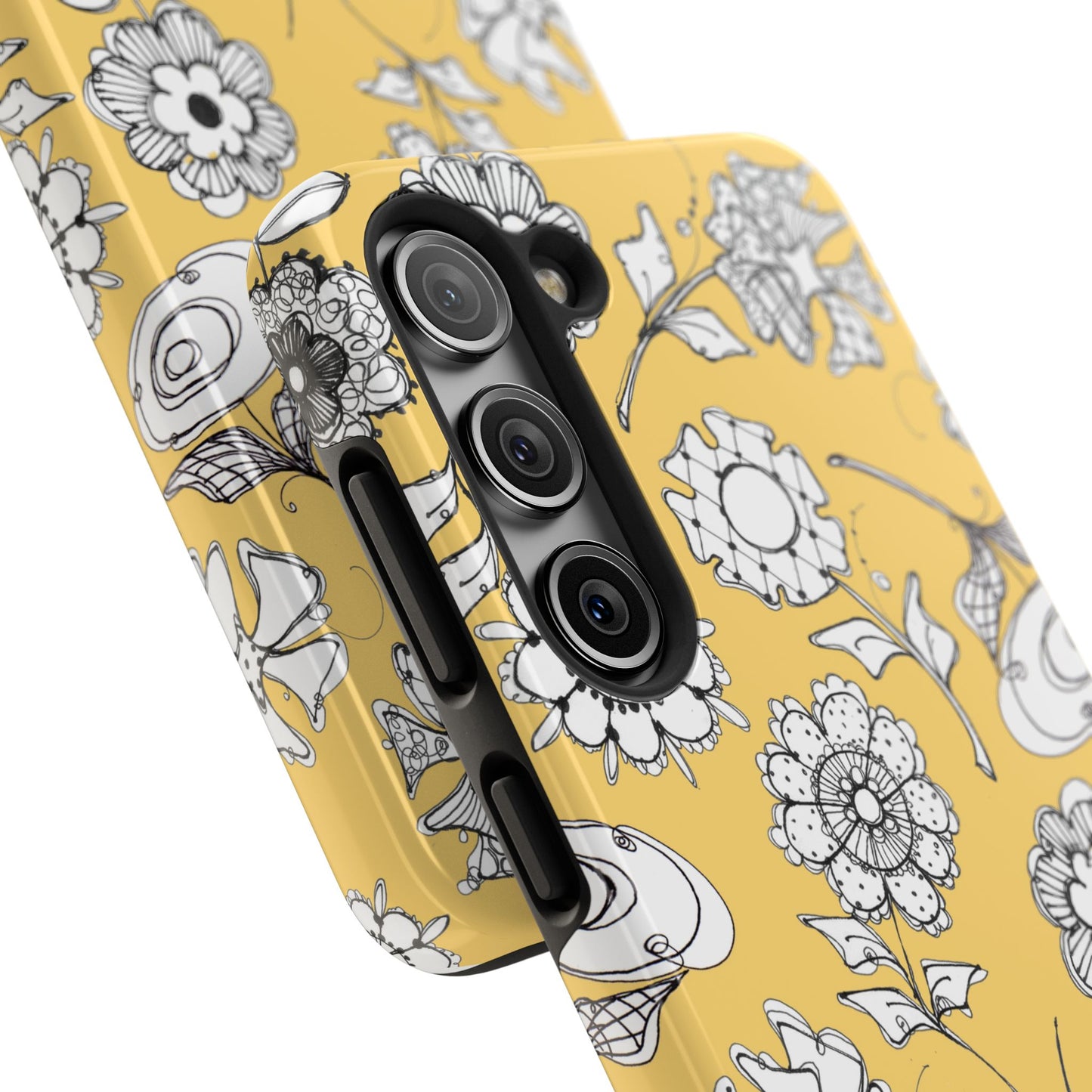 Paper Posies Yellow Phone Case