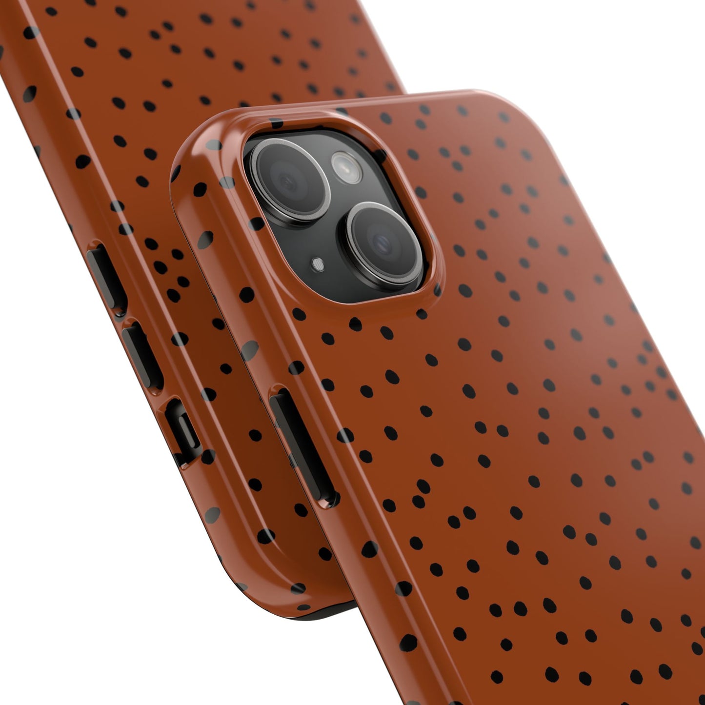 Dinky Dots Bronze / Black Phone Case