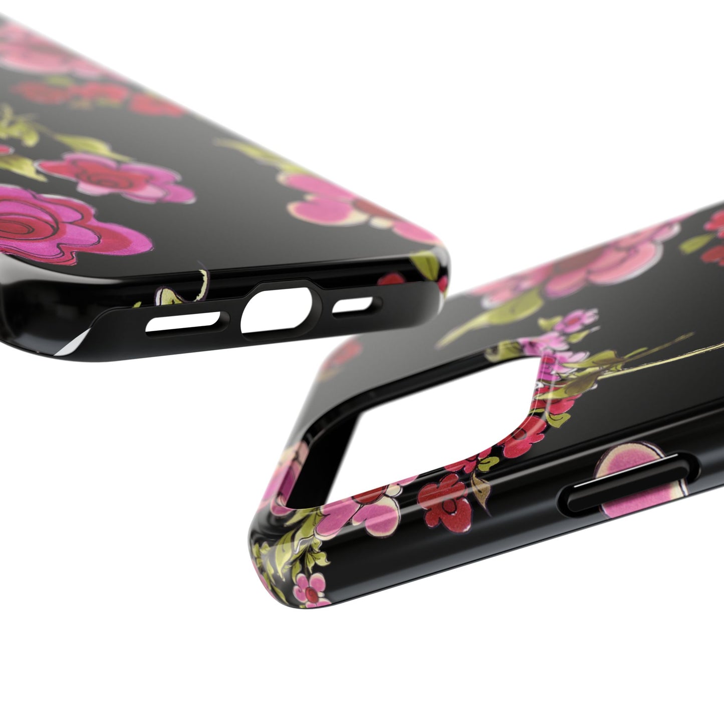 Jumbo Floral Black Phone Case