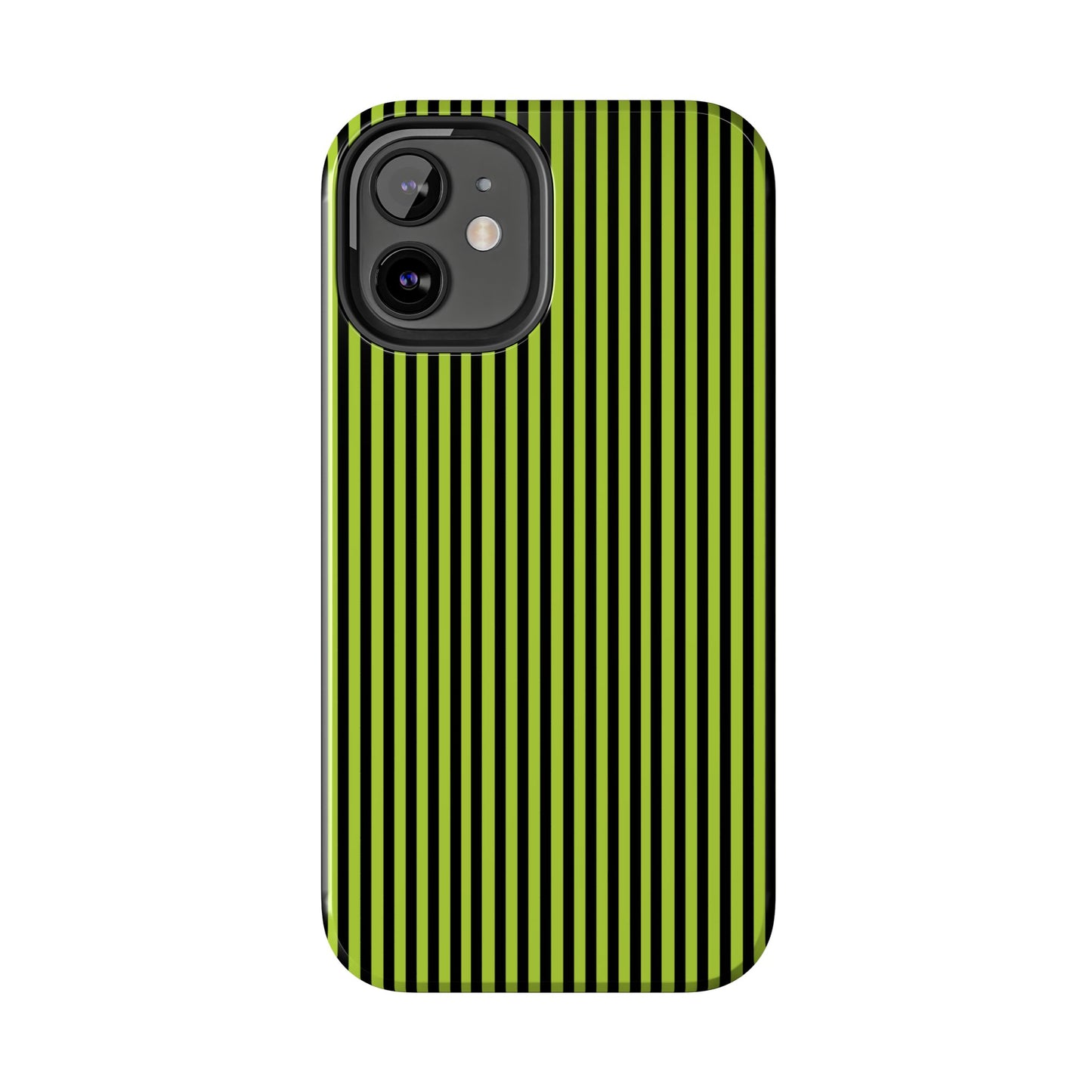 Stripe Green / Black Phone Case