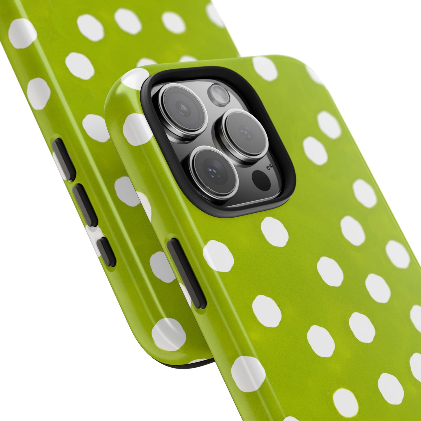 Jumbo Dots Green / White Phone Case