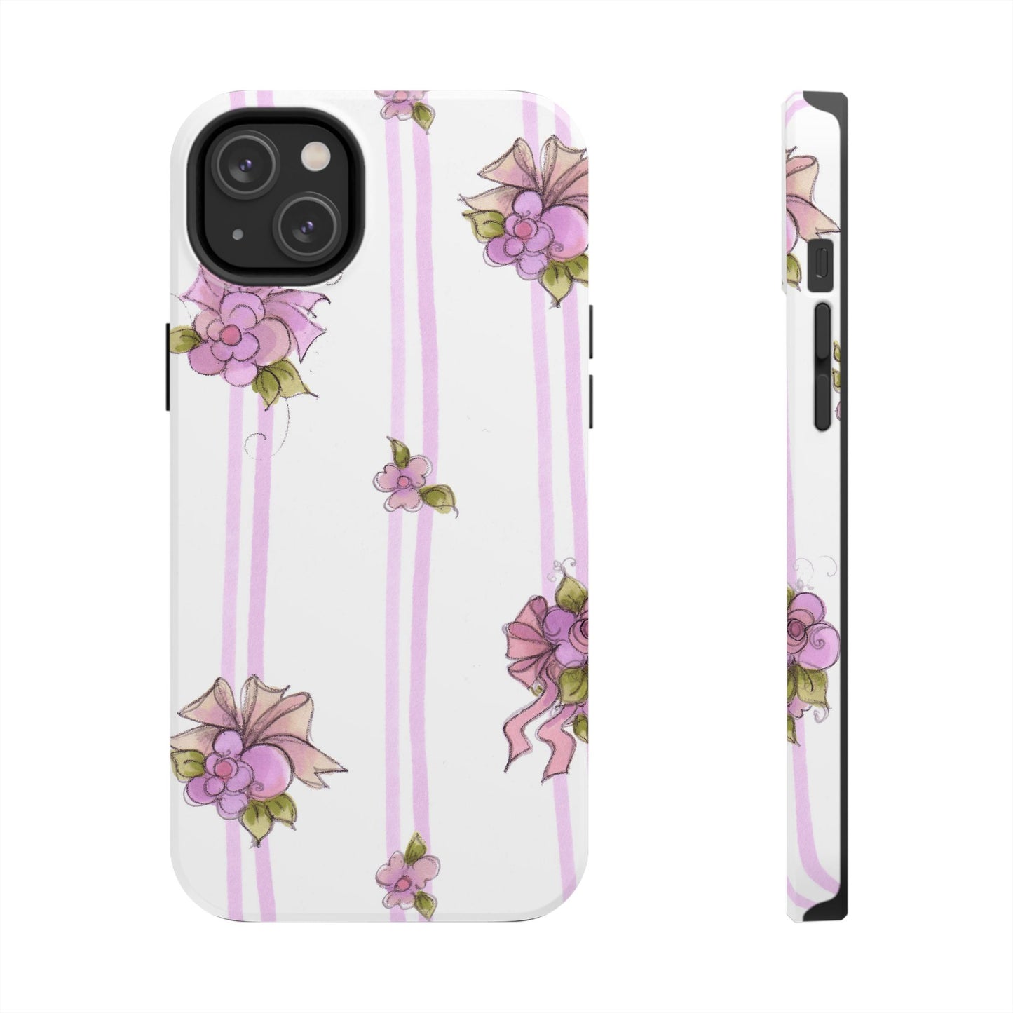 Flower Model Flower Stripe Phone Case