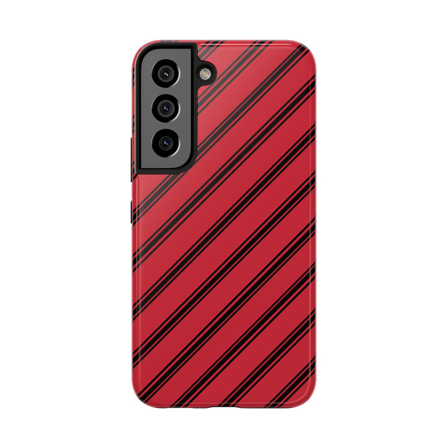 Awning Stripe Red / Black Phone Case