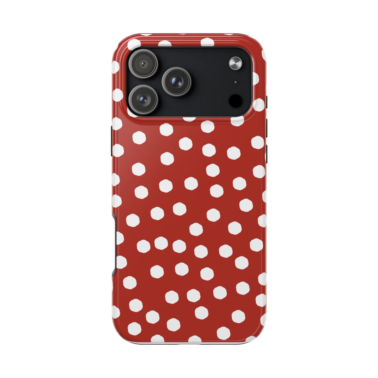 Jumbo Dots Red / White Phone Case
