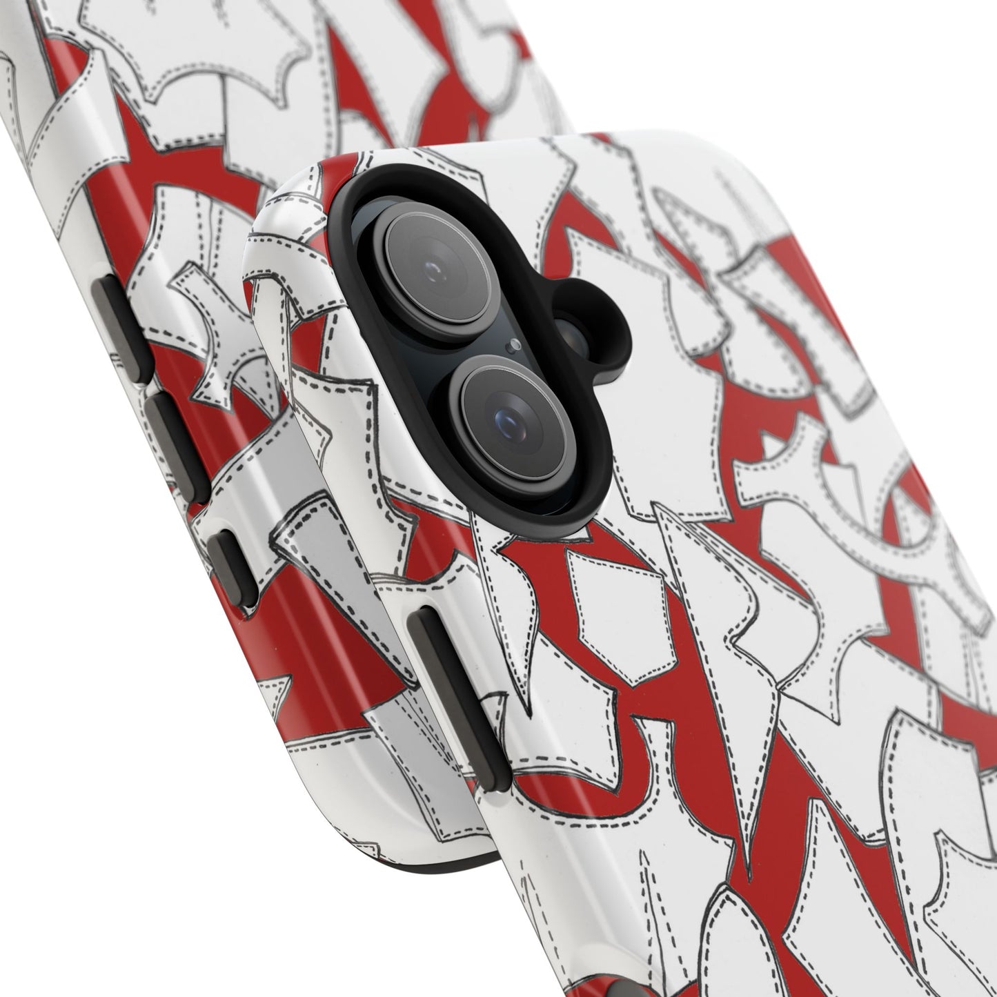 Pattern Pieces Red Phone Case