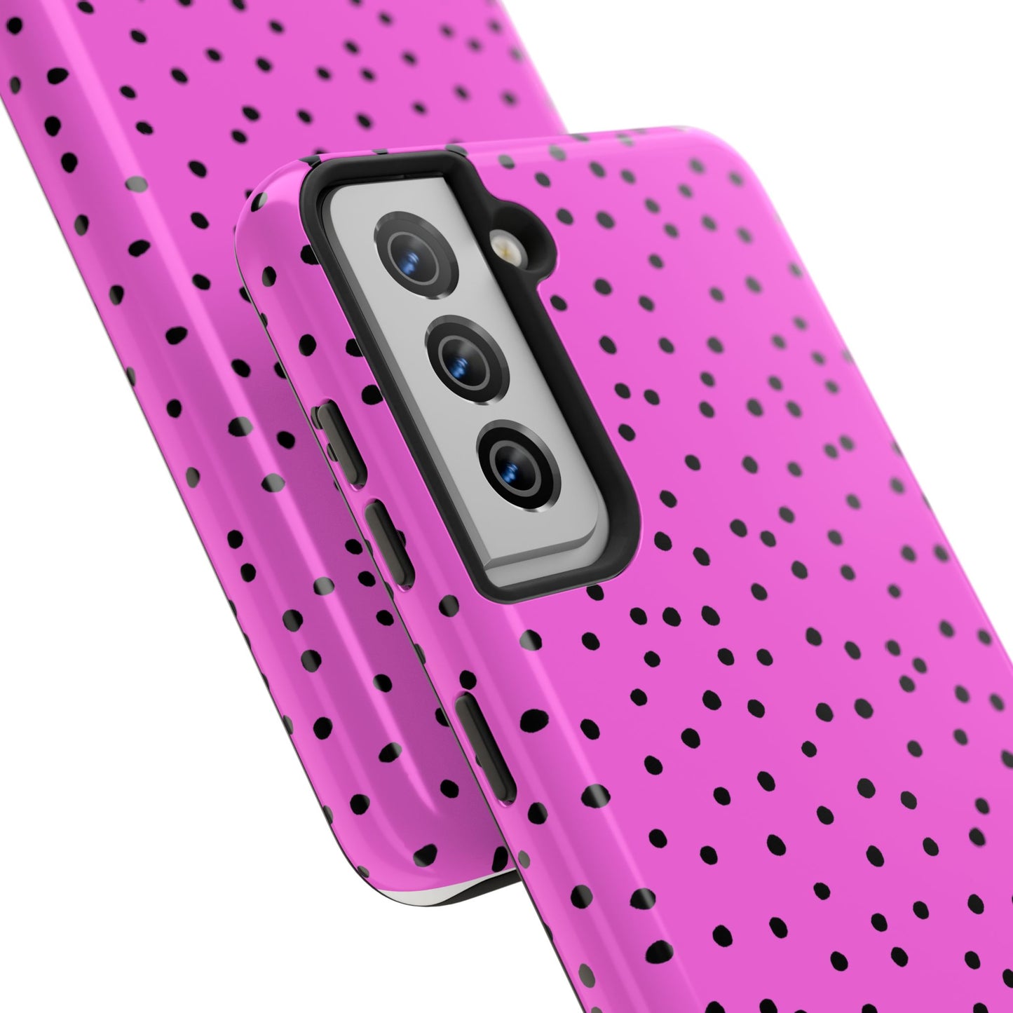 Dinky Dots Hot Pink / Black Phone Case