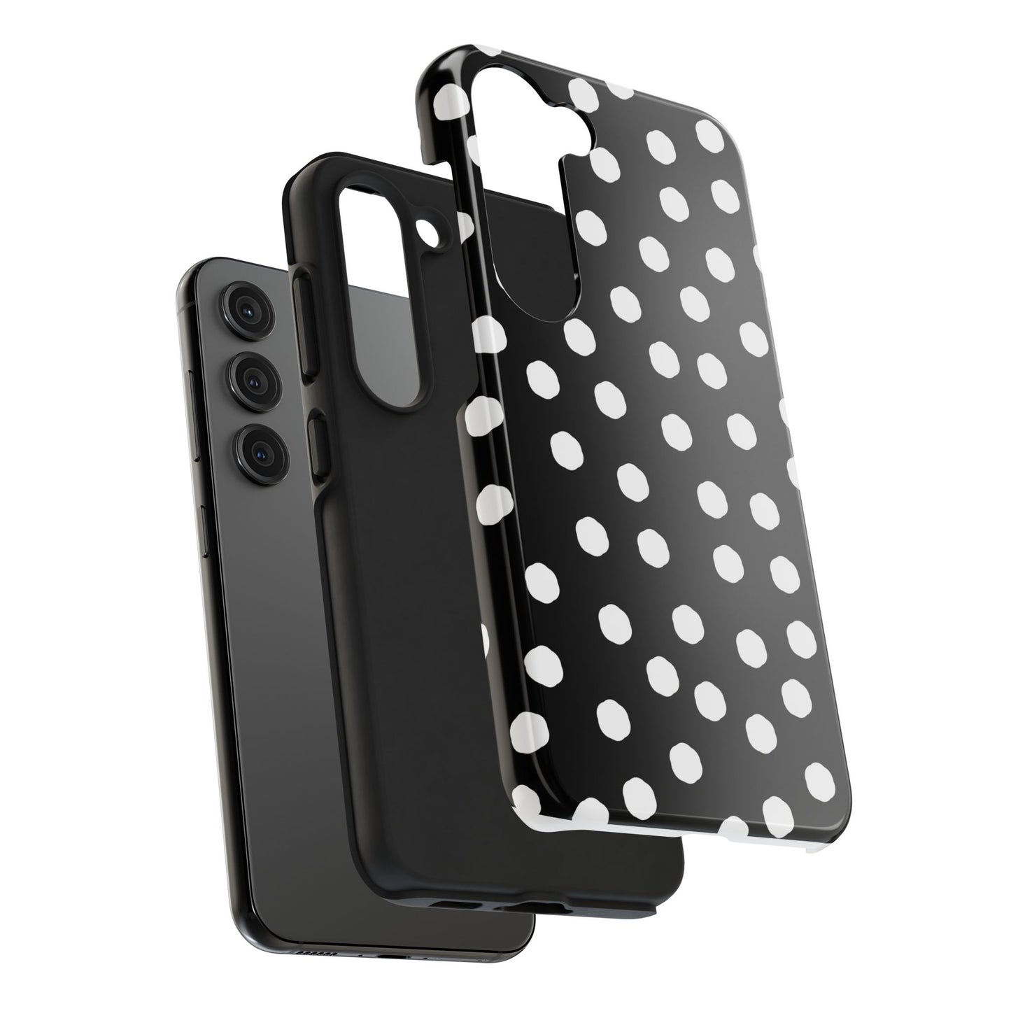Jumbo Dots Black / White Phone Case