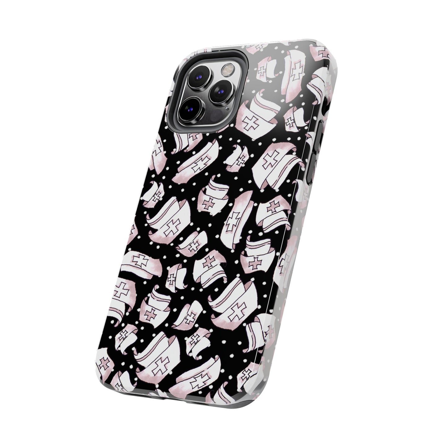 Med Hats Black Phone Case