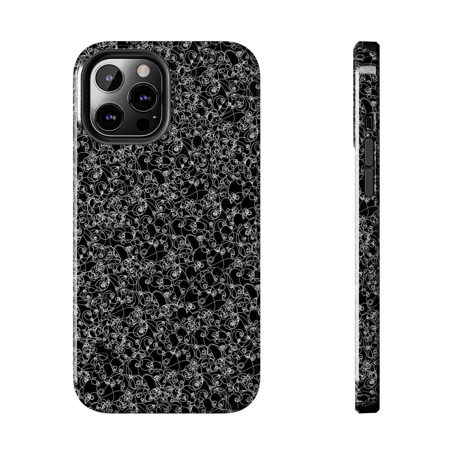 Scribble Black / White Phone Case