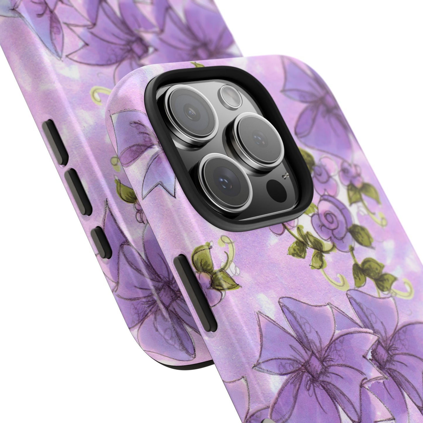 Bows & Flowers Purple Phone Case
