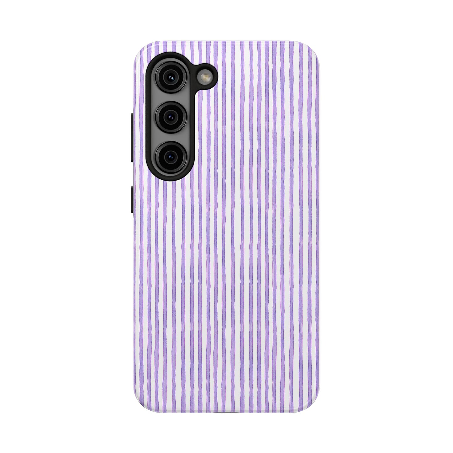 Candy Stripe White / Lilac Phone Case