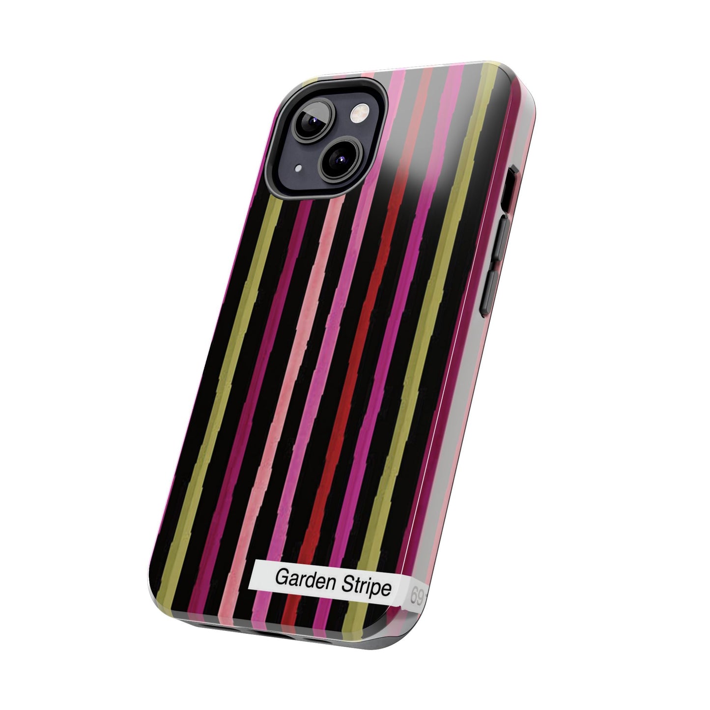 Garden Stripe Black Phone Case
