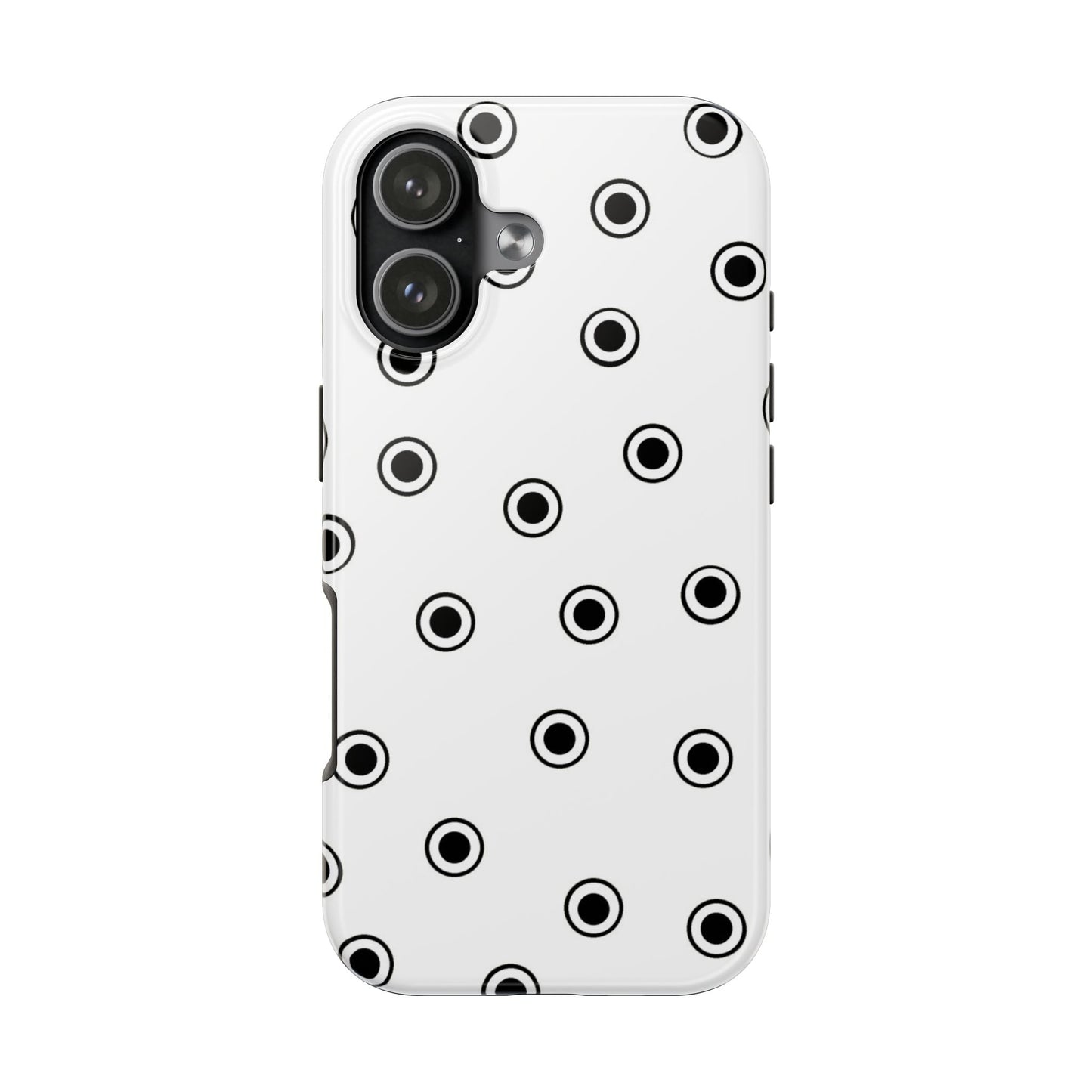 CD Dots White / Black Phone Case