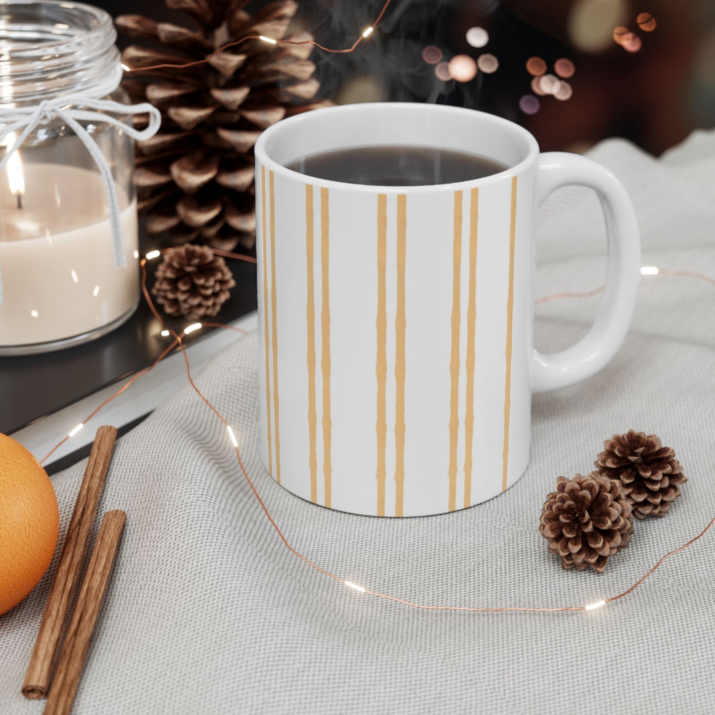 Double Stripe Yellow Cup