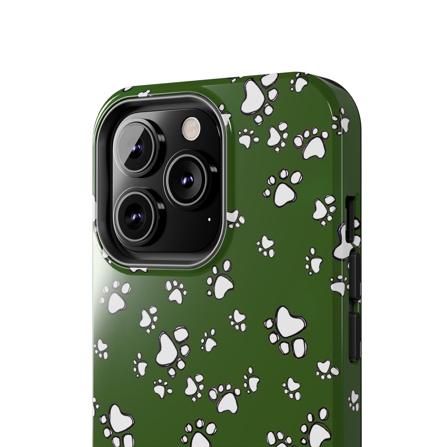 Paw Flakes Green Phone Case