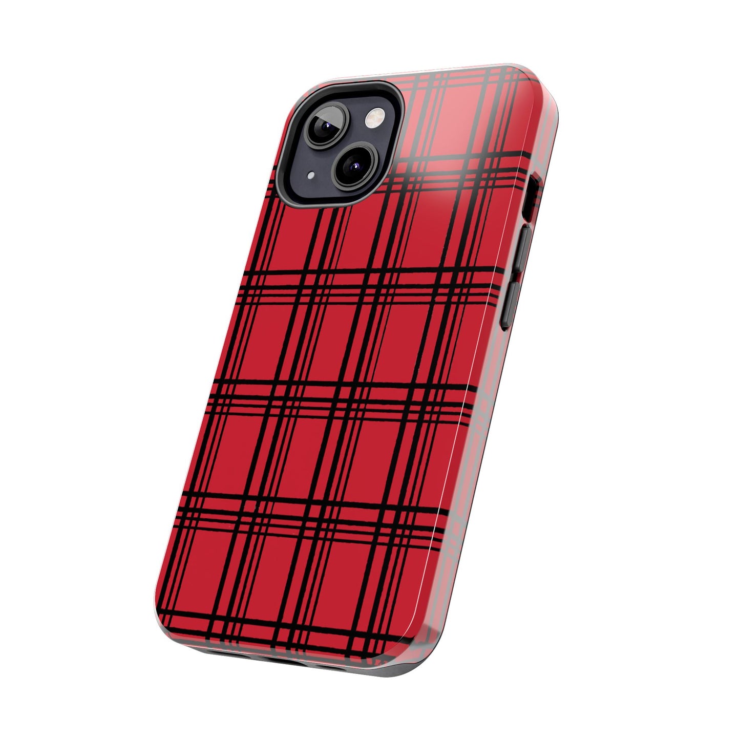 Glad Plaid Red / Black Phone Case