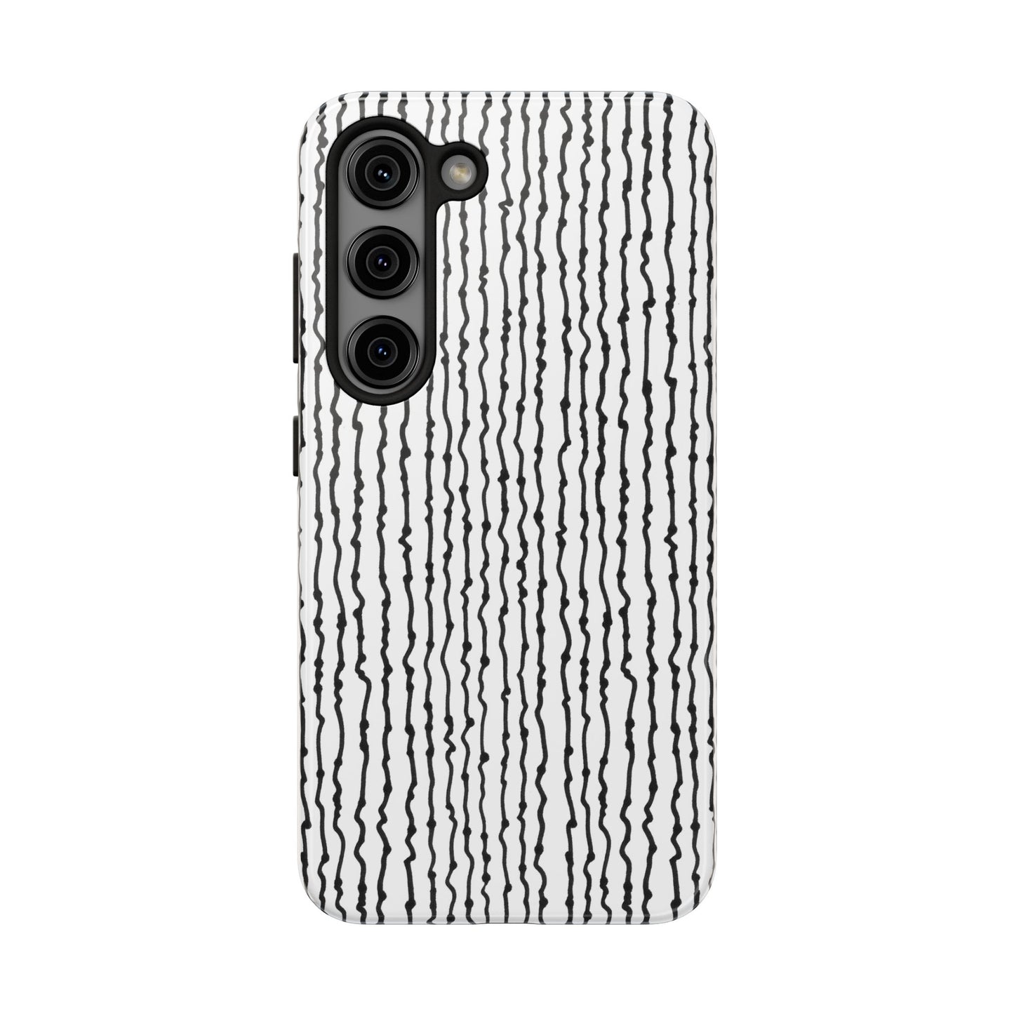 Faux Seersucker White / Black Phone Case