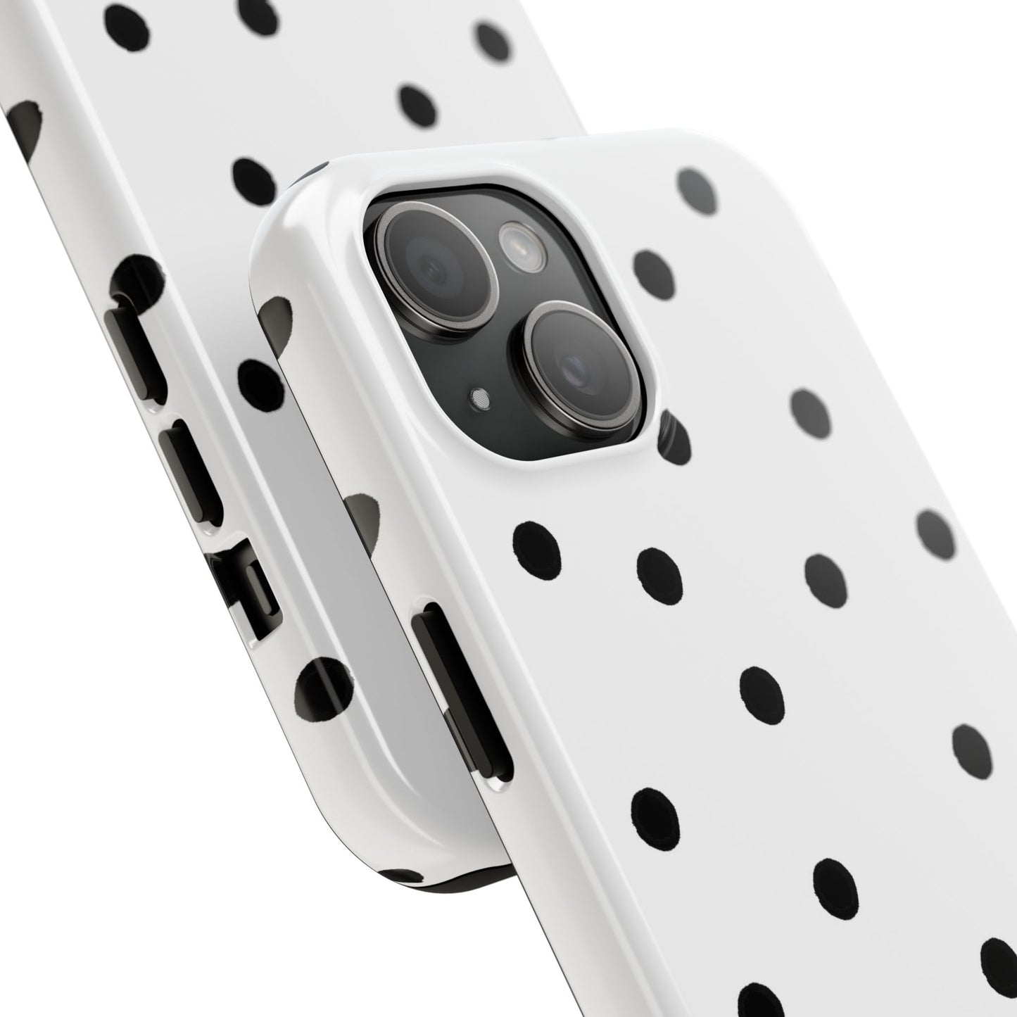 Space Dots White / Black Phone Case
