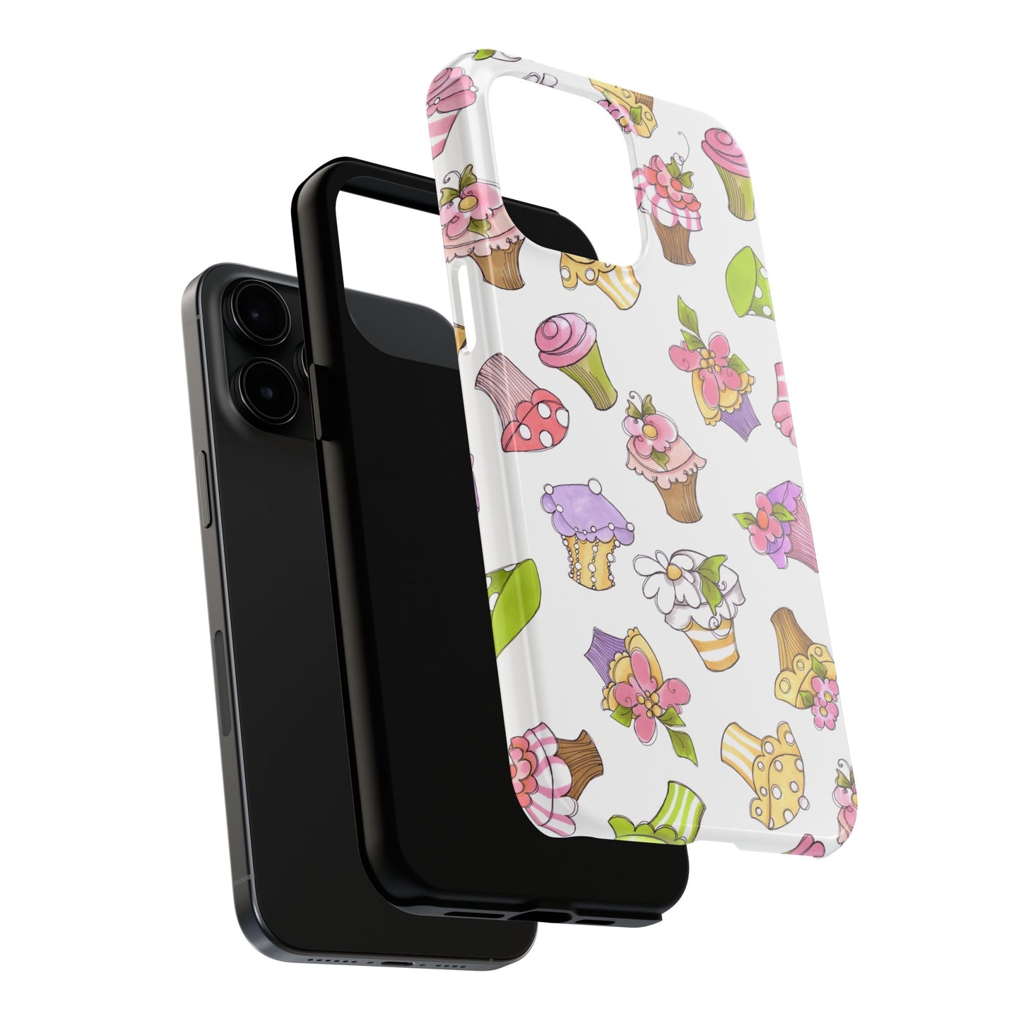 Cupcake Toss White Phone Case