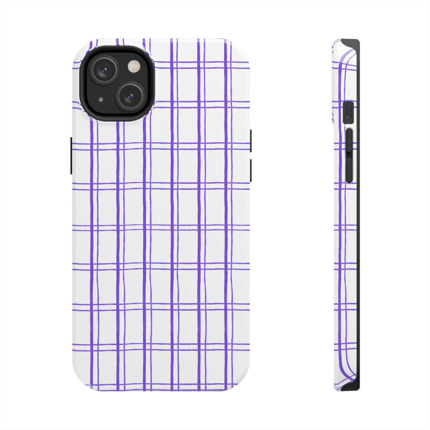 Little Plaid White / Blue Phone Case