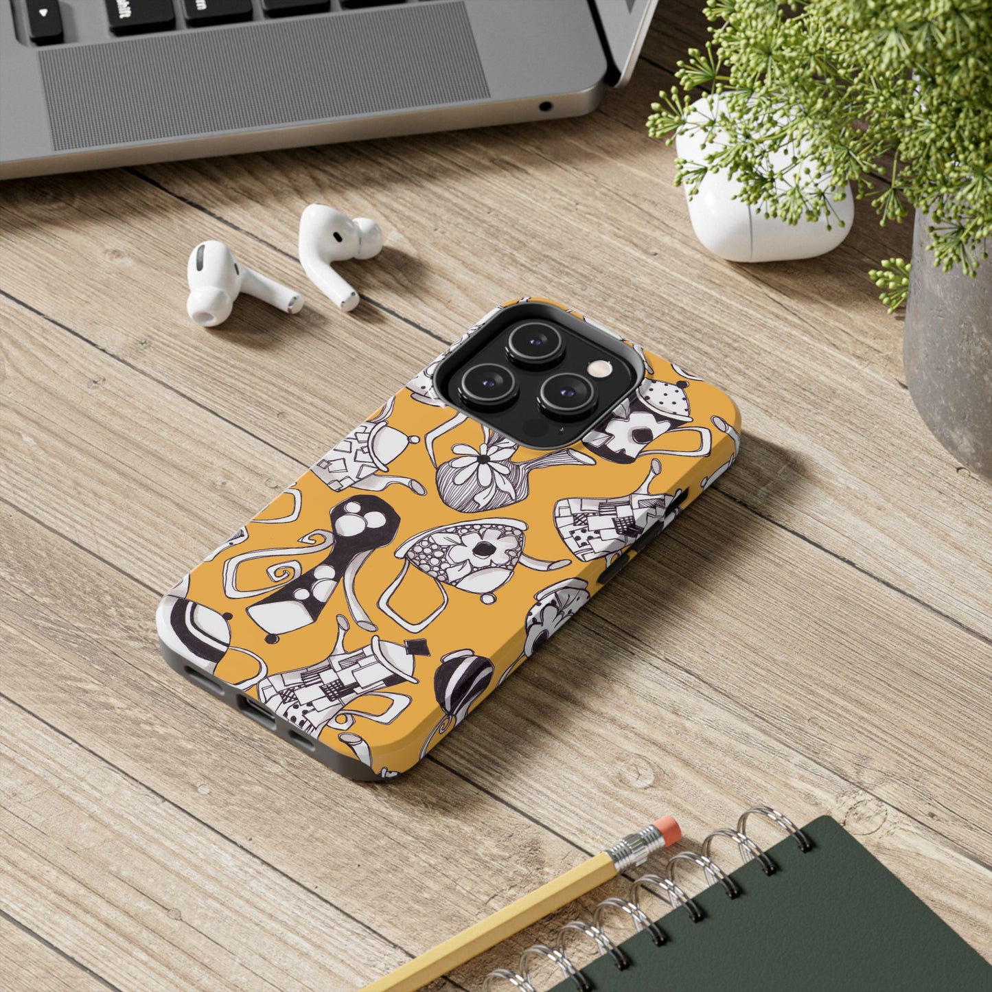 Fancy Pots Yellow Phone Case