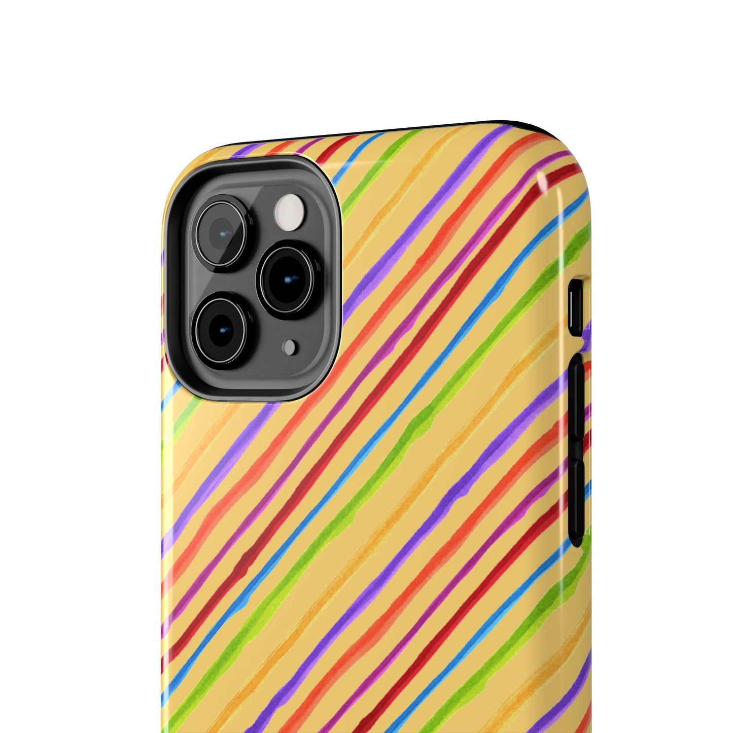 Calico Stripe Yellow Phone Case