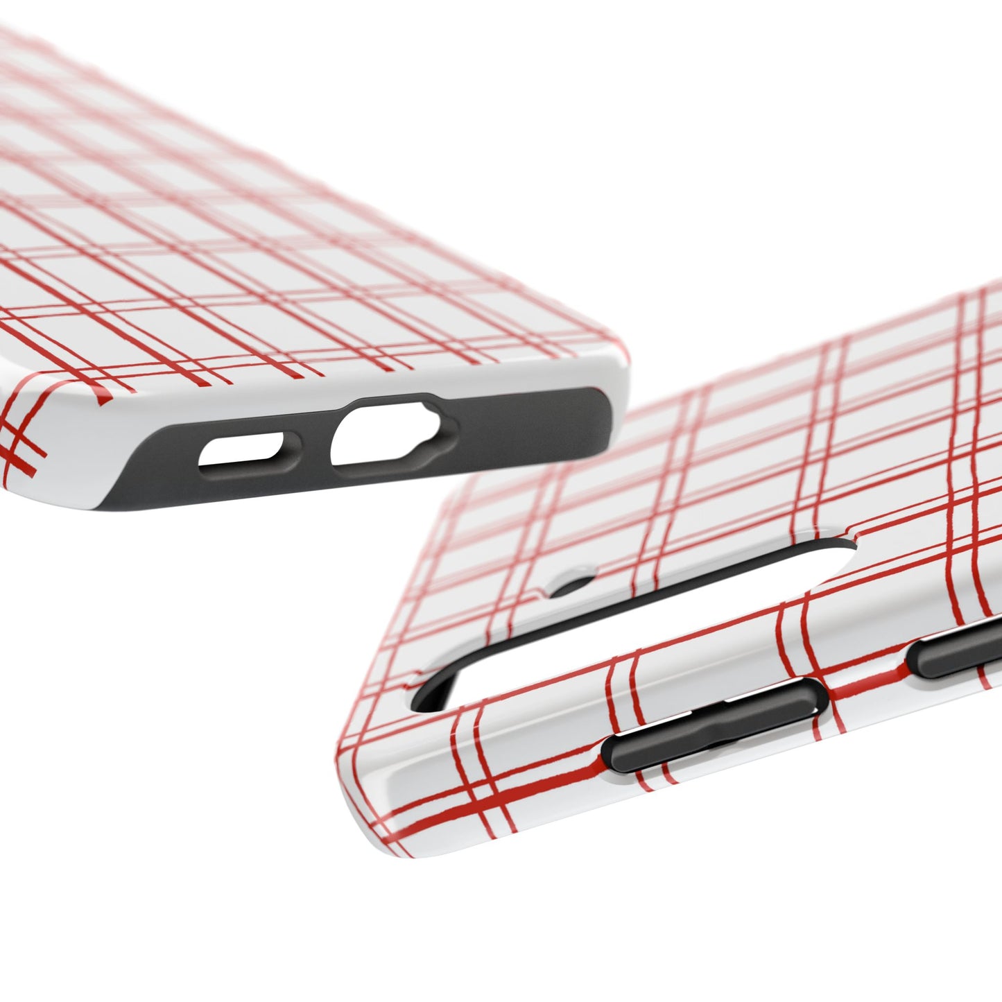 Little Plaid White / Red Phone Case