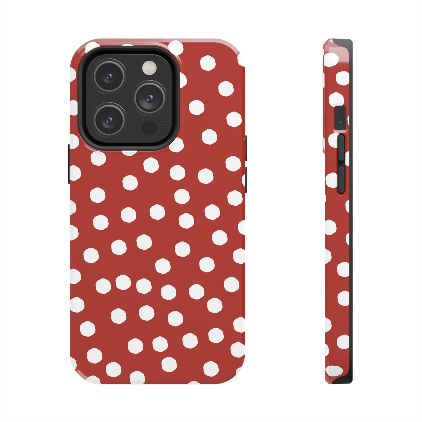 Jumbo Dots Red / White Phone Case