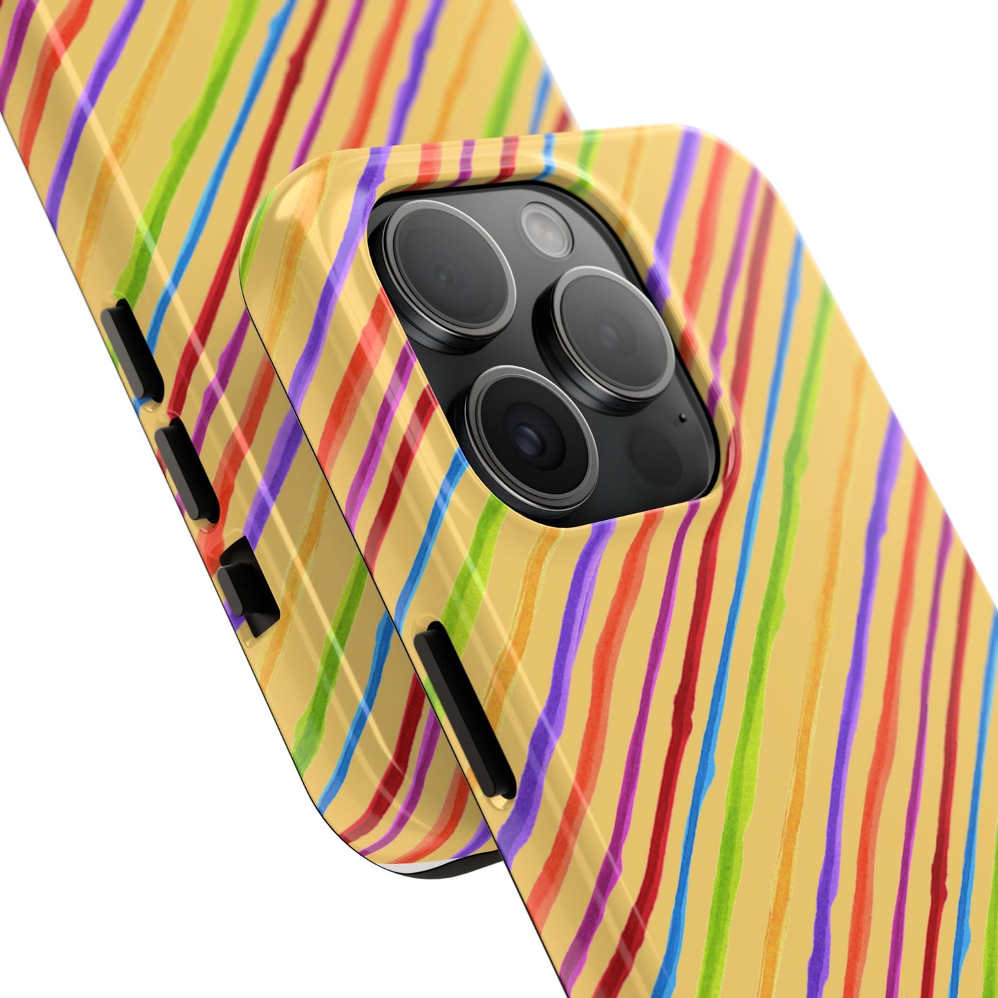 Calico Stripe Yellow Phone Case