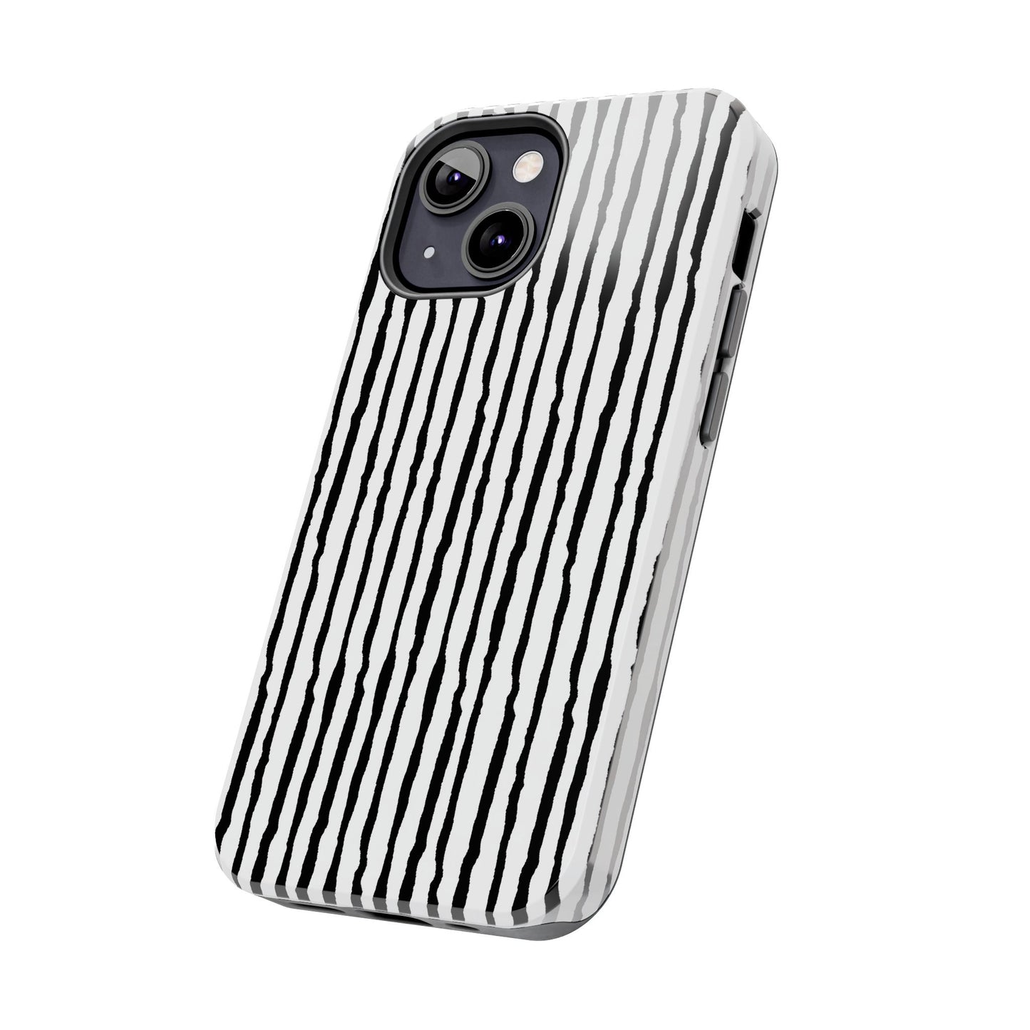 Sorta Stripe White / Black Phone Case