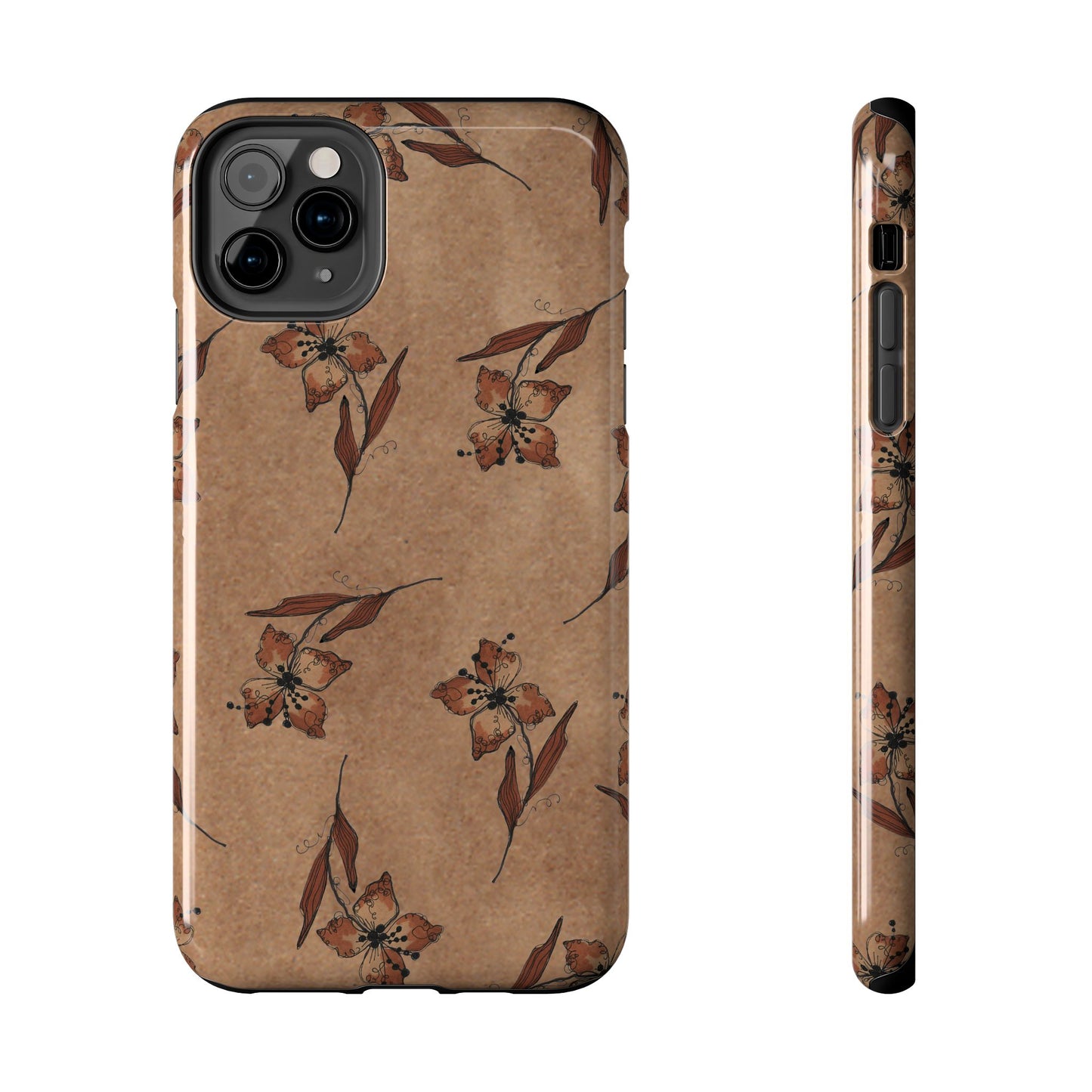 Brown Buds Phone Case
