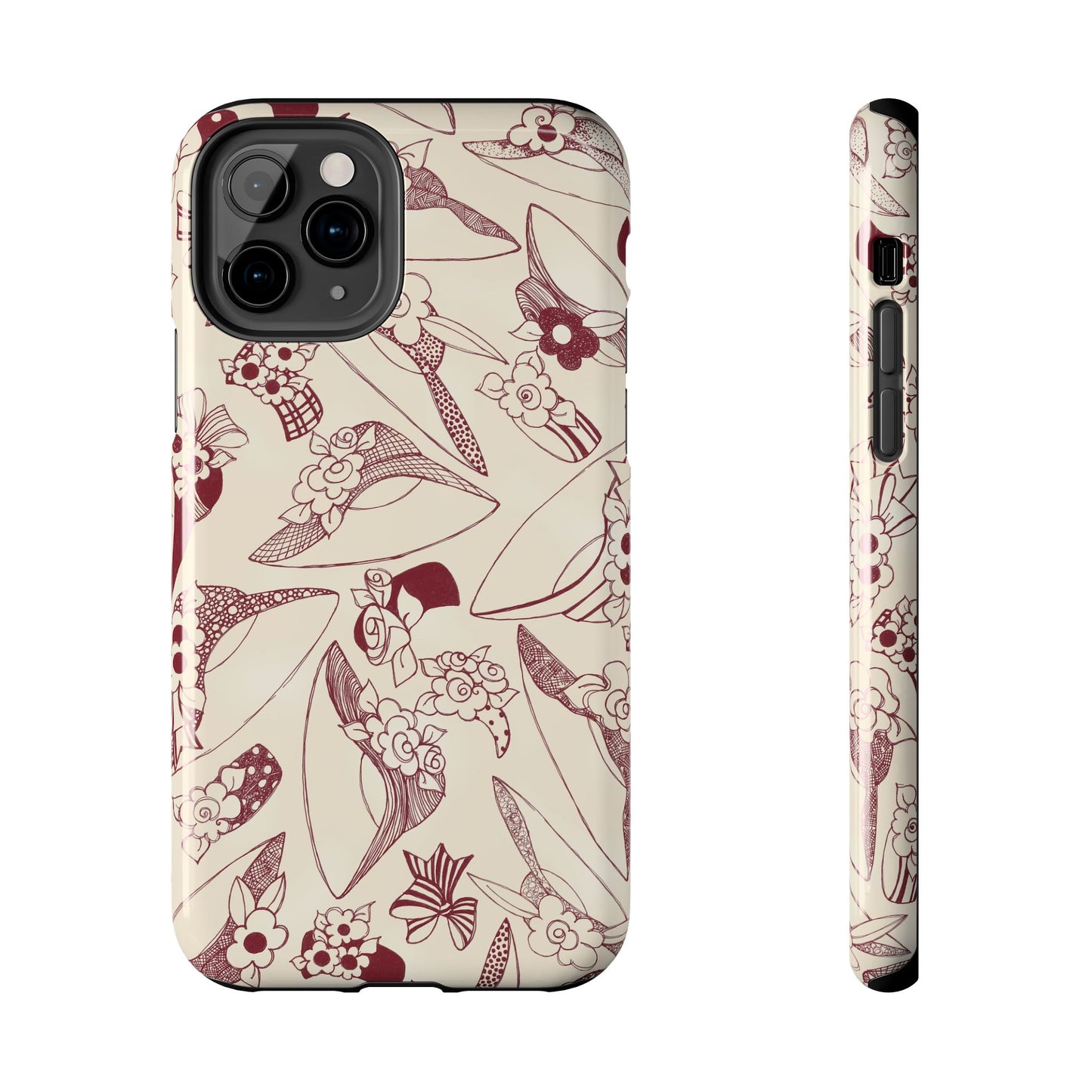 Millinery Ivory / Red Phone Case