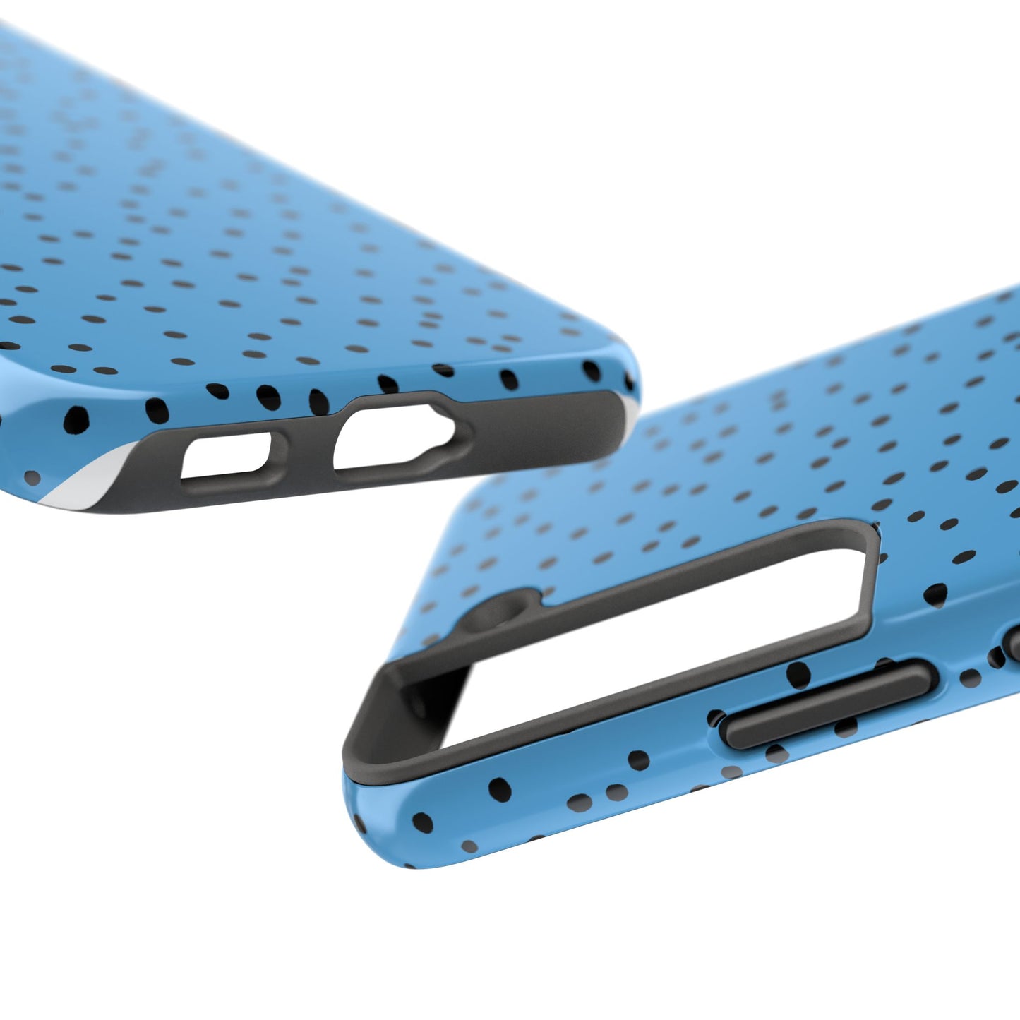 Dinky Dots Turquoise / Black Phone Case