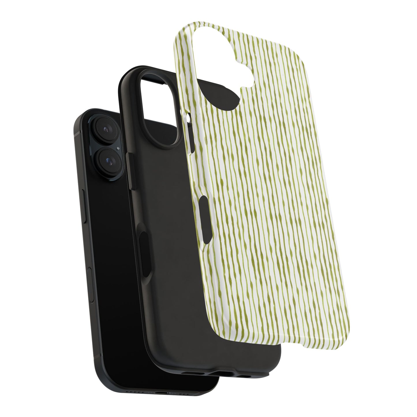 Faux Seersucker White / Green Phone Case