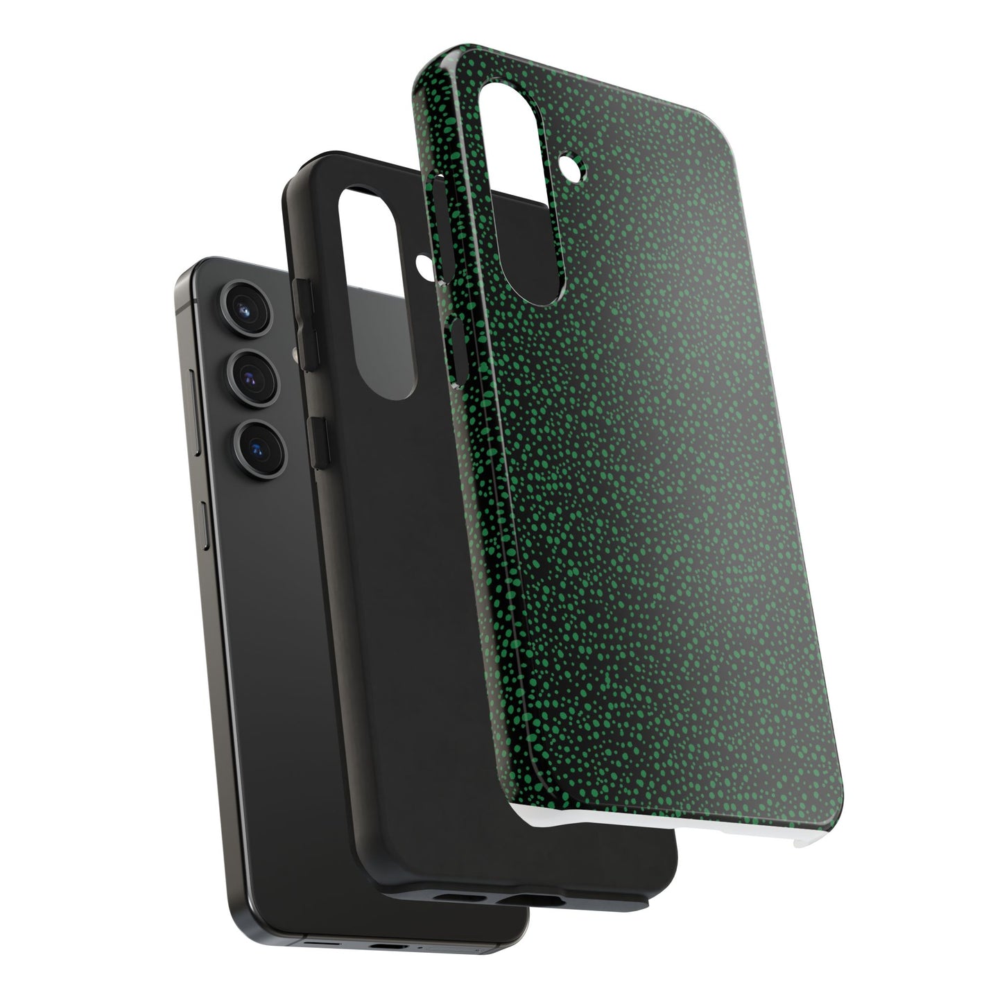 Confetti Black / Green Phone Case